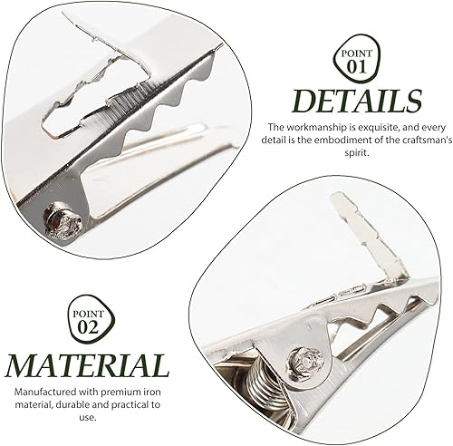 Miniatura 5 de Beavorty 100 piezas de clip de flores de Navidad, guirnalda de Navidad chapada en primavera, decoración de árbol de Navidad, adornos