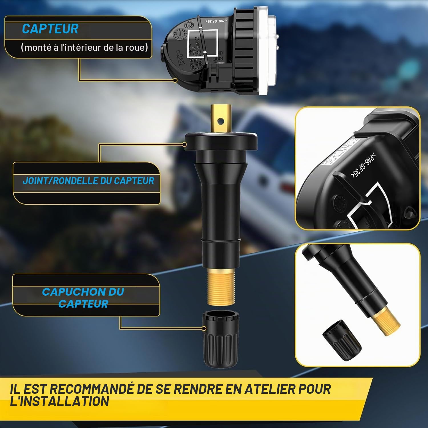 Lot de 4 capteurs de pression des pneus TPMS RDKS 433 MHz pour Opel Antara Corsa Insignia Meriva Mokka Zafira Capteur TPMS 13506028 13594222