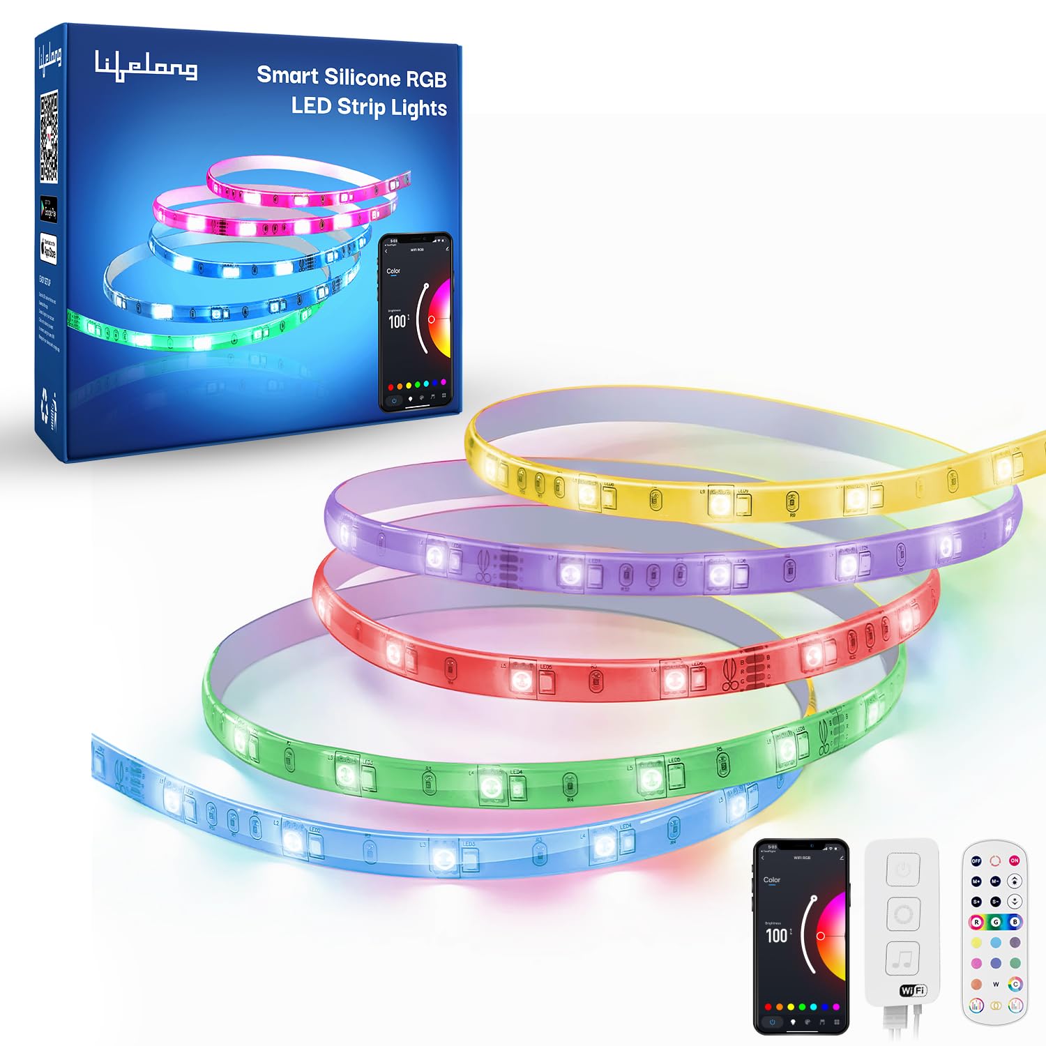 Lifelong Smart LED Strip Lights 10 Meter (32.8 Feet) - 16 Mn RGB Light for Home Decoration, Room Decor & Diwali | Sound Sync | with App & Remote | Supports Alexa & Google | IP65 Waterproof (LLESL10M)-image-25