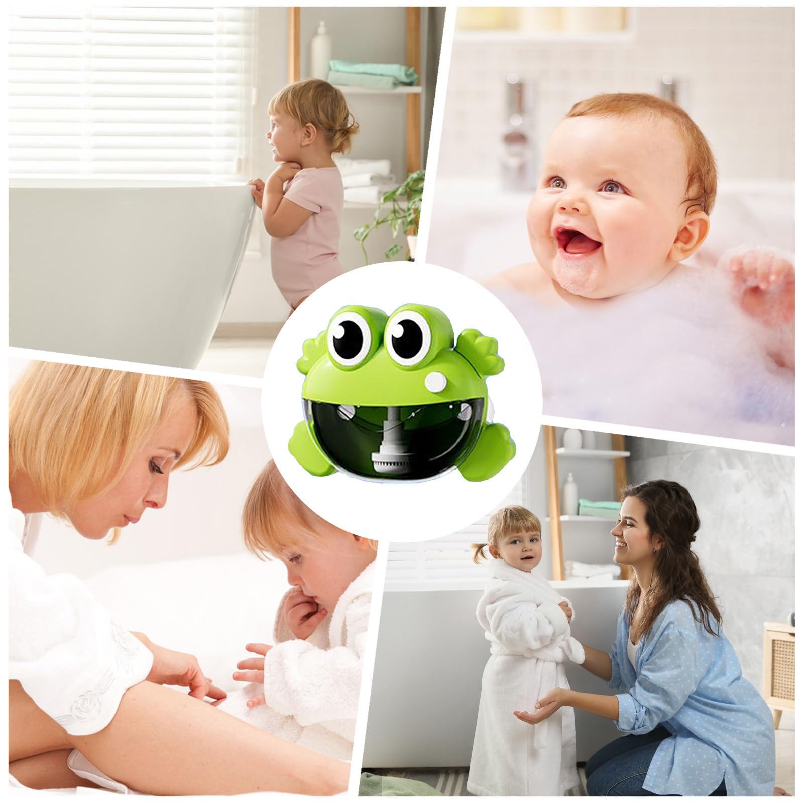 Bubble Machine Bath - ABS Automatic Maker with Frog Crocodile Design | Cute Toy | Foam Bubble Generator | Play Entertainment Device for Kids Bathroom — view 5
