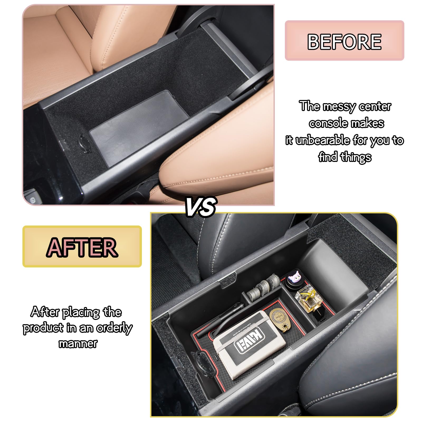 Aazon.co: ZKCUTO For 2025 Cary Center Console Organizer Copatible With Toyota Cary 2025 9th - View #9