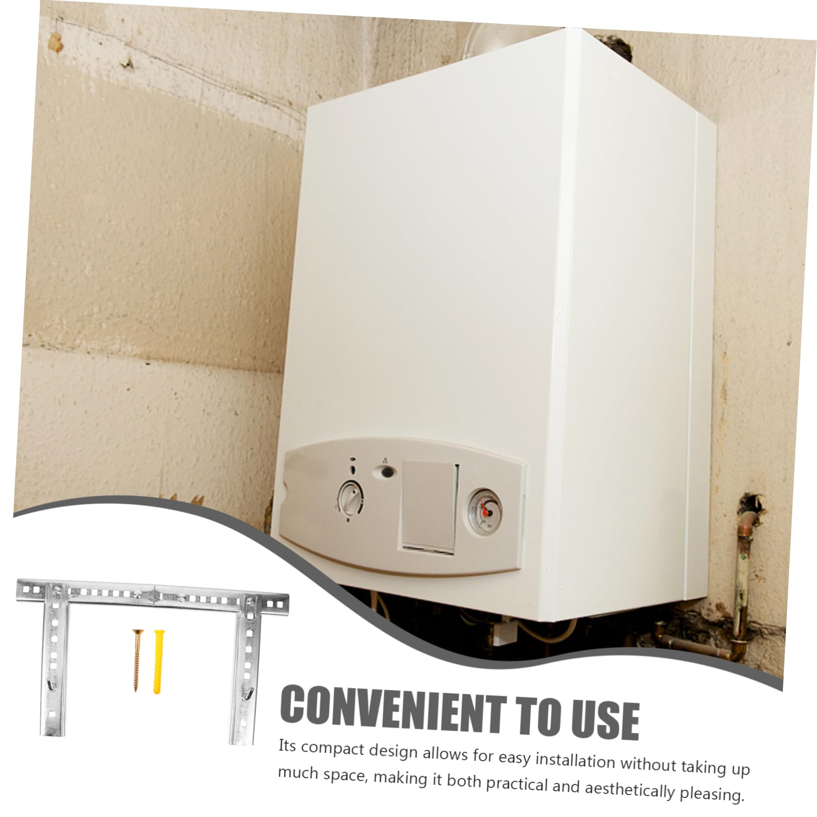 Calentador Estable Hierro de Soporte de Eléctrico Agua para Rápida Instalación y Pequeños Reducidos Adecuado para Baños Espacios