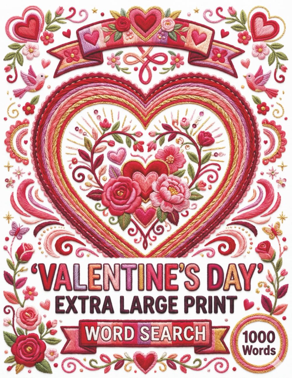 Valentine's Day Extra Large Print Word Search: Romantic Puzzle Book with 1000 Words for Seniors, Adults, and Low Vision to Celebrate Love and Friendship