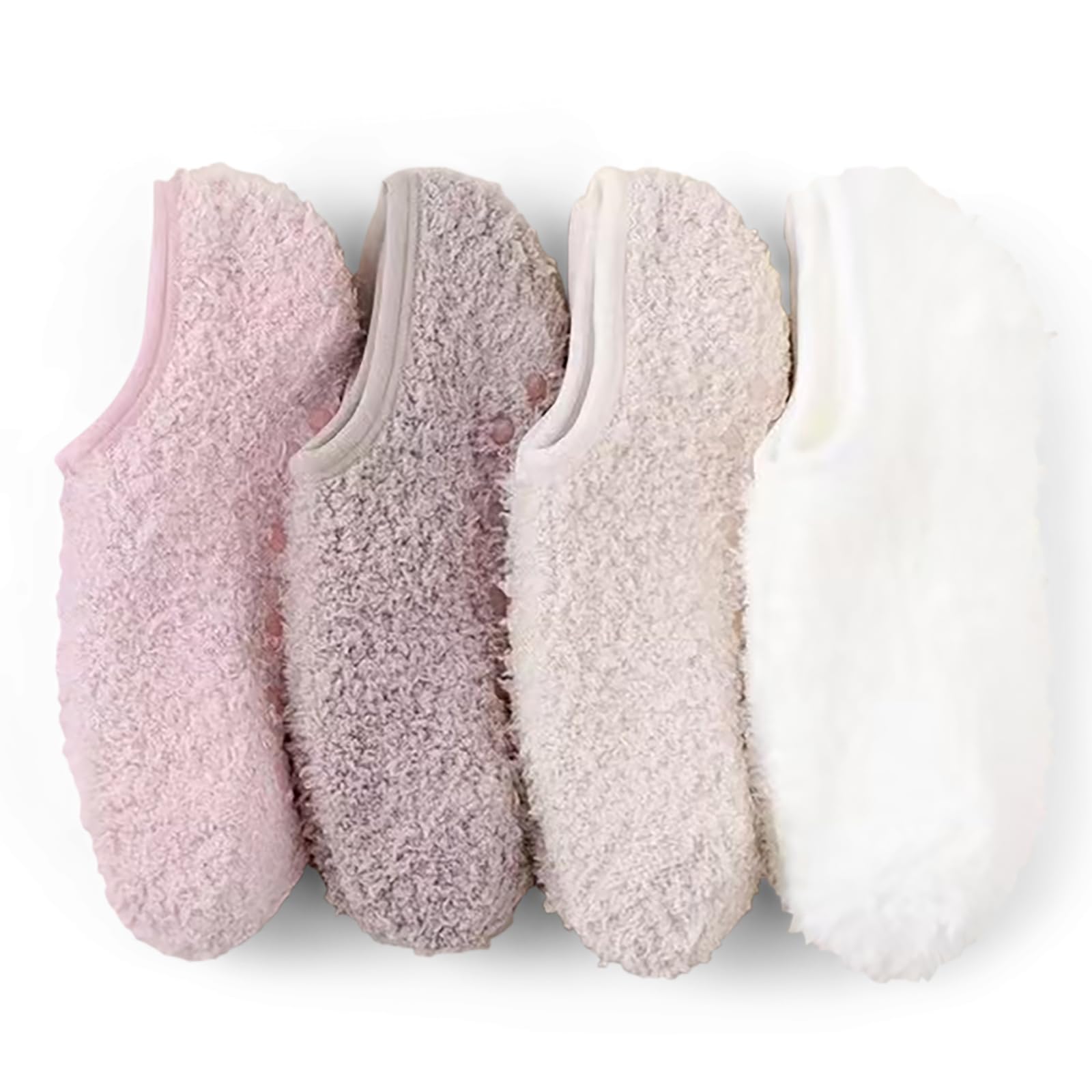 AmazingStone 3Pairs Ankle Socks Low cut Pom Pom Fluffy Fuzzy Warm Winter Plush Slipper Socks For Women