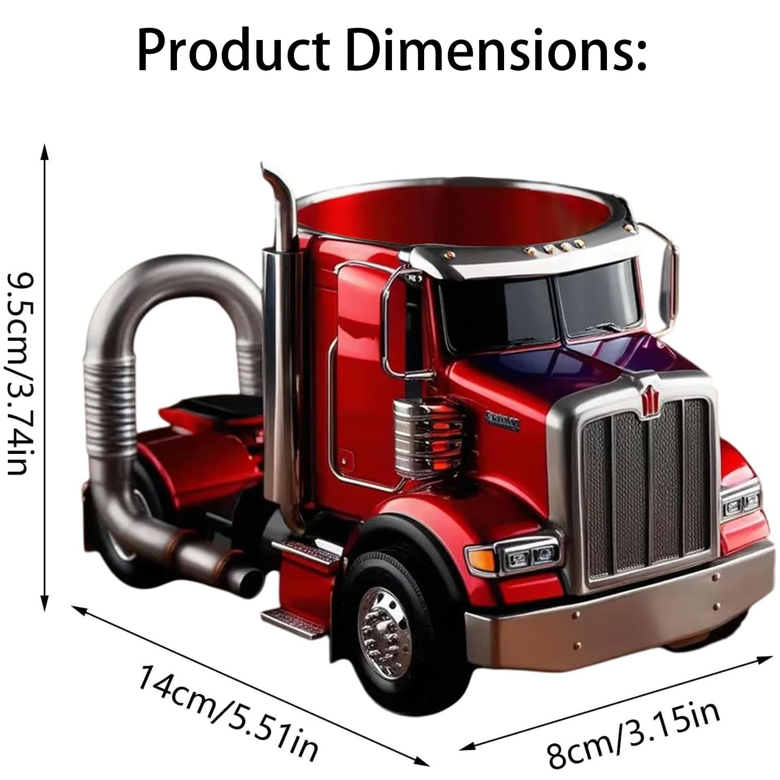 Kubek do kawy Semi Truck, ręcznie wykonany ceramiczny kubek do kawy z uchwytem, zabawny prezent dla kierowców ciężarówek dla mężczyzn, wyjątkowy kubek do kawy dla kierowców ciężarówek
