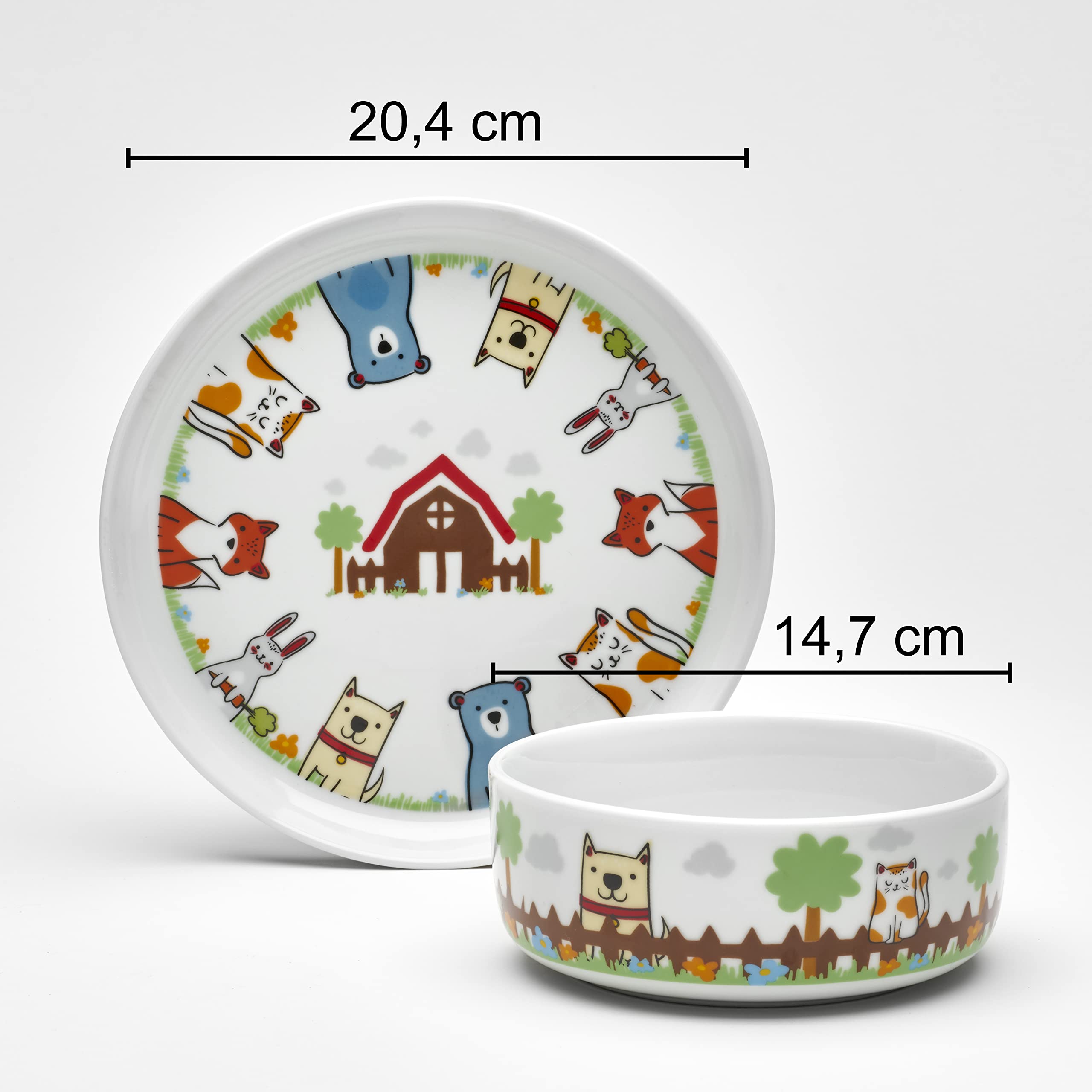 Set Stoviglie Bambini Animali Della Foresta - Piatto, Ciotola, Tazza E Posate, Senza BPA, Da 18 Mesi - Foto 6