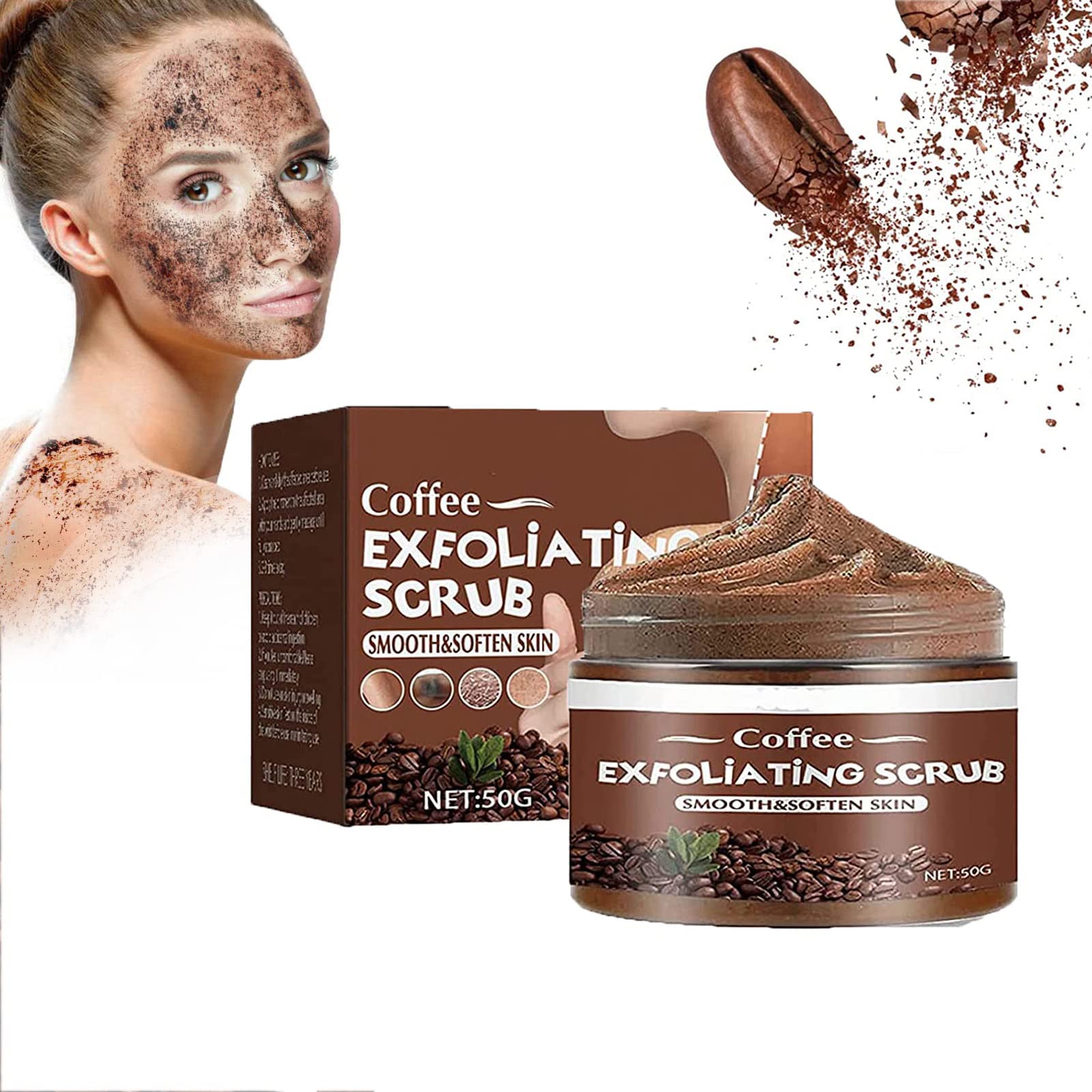 Coffee Acanthosis Nigricans Bodyscrub,coffee Scrub & Cleanser Stick,Blusoms Cacao Coffee Renewing Body Scrub, Exfoliating Body Scrub,moisturizing and Exfoliating Body, Face, Hand, Foot Scrub (1PCS)