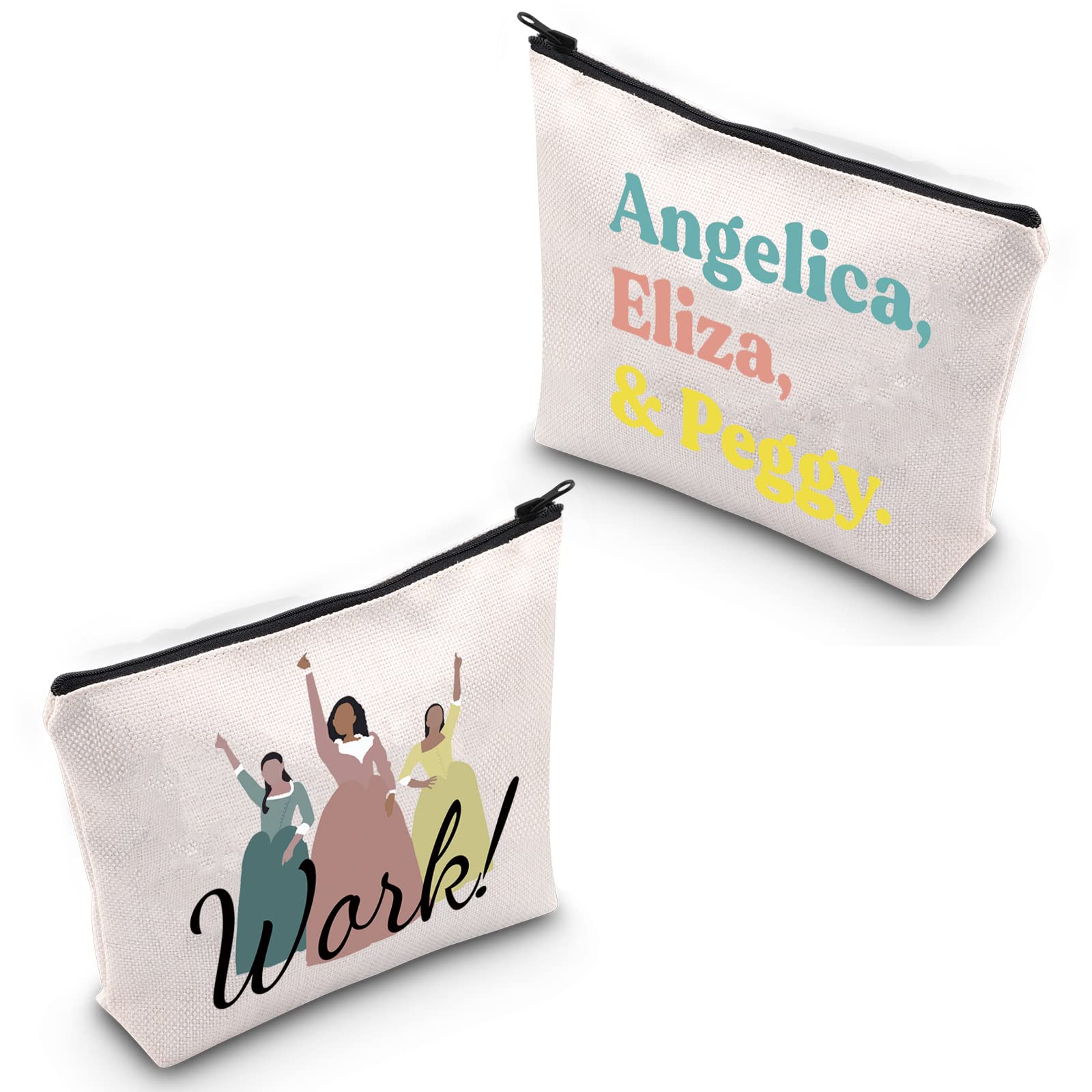 Broadway Musical Inspired Zipper Pouch Angelica, Eliza, & Peggy Handbag For Theatre Lover(Angelica, Eliza, & Peggy), Angelica, Eliza, & Peggy, Angelica, Eliza, & Peggy