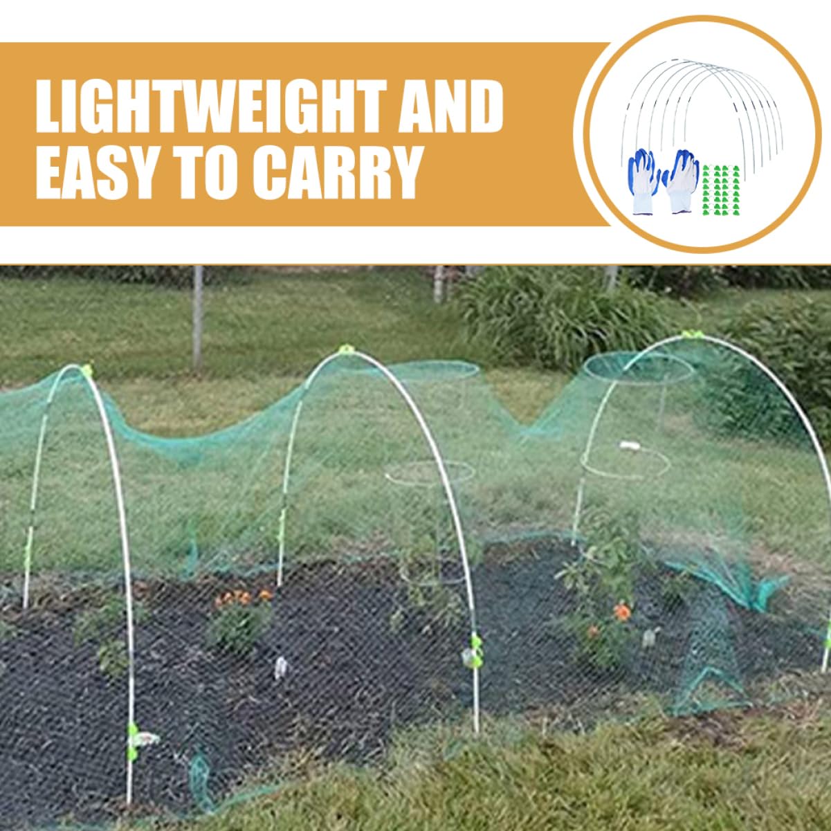 Luxshiny 1 Ensemble Support de Jardin Arceau pour Tunnel de Culture Support Pratique et pour et Jardinage