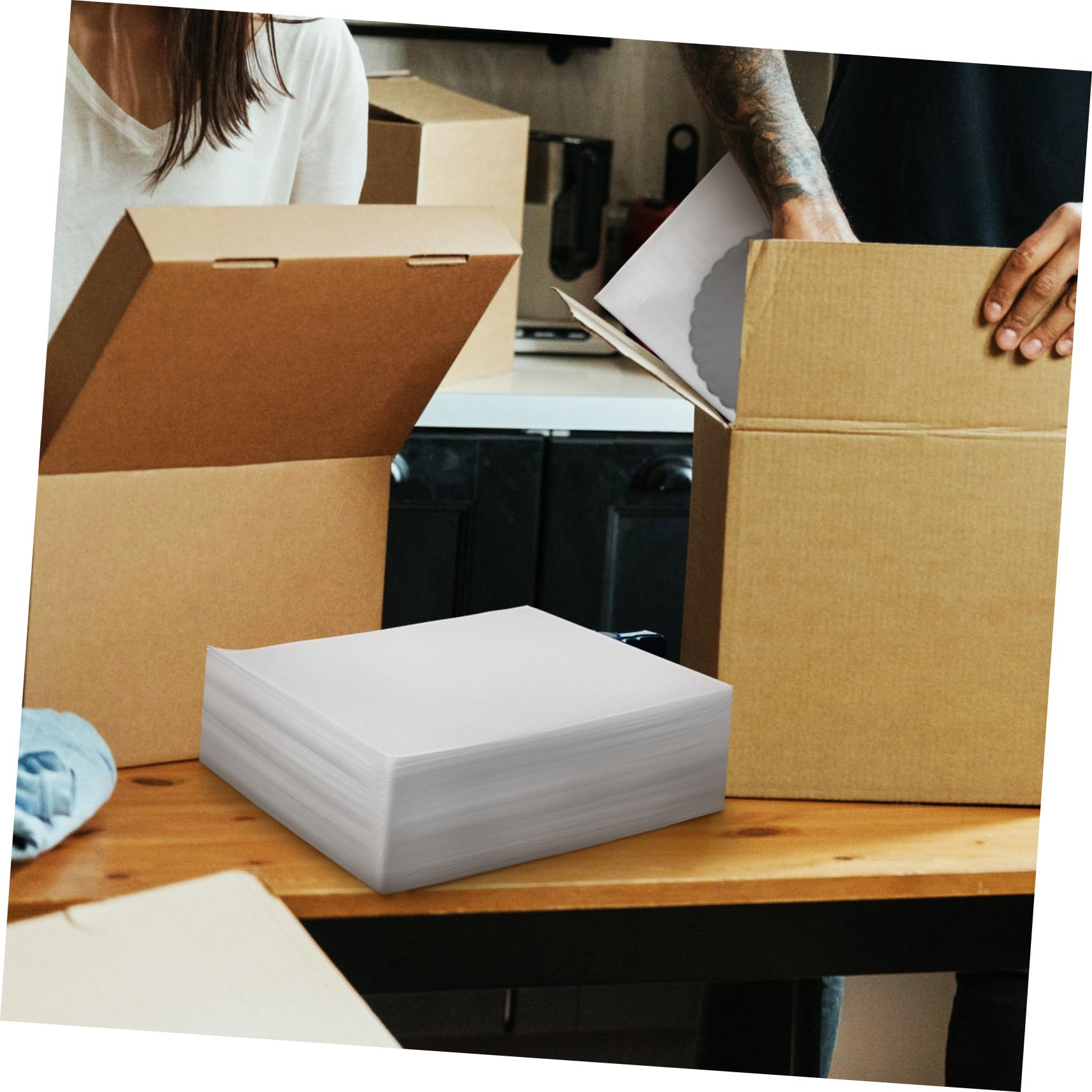 DOITOOL 100 Pezzi Sacchetti di Schiuma Pe Bianco, Buste Imbottite Protettive Multiuso per Ceramiche e Vetro, per Imballaggi e Traslochi Grande Capacità 30x40 Cm