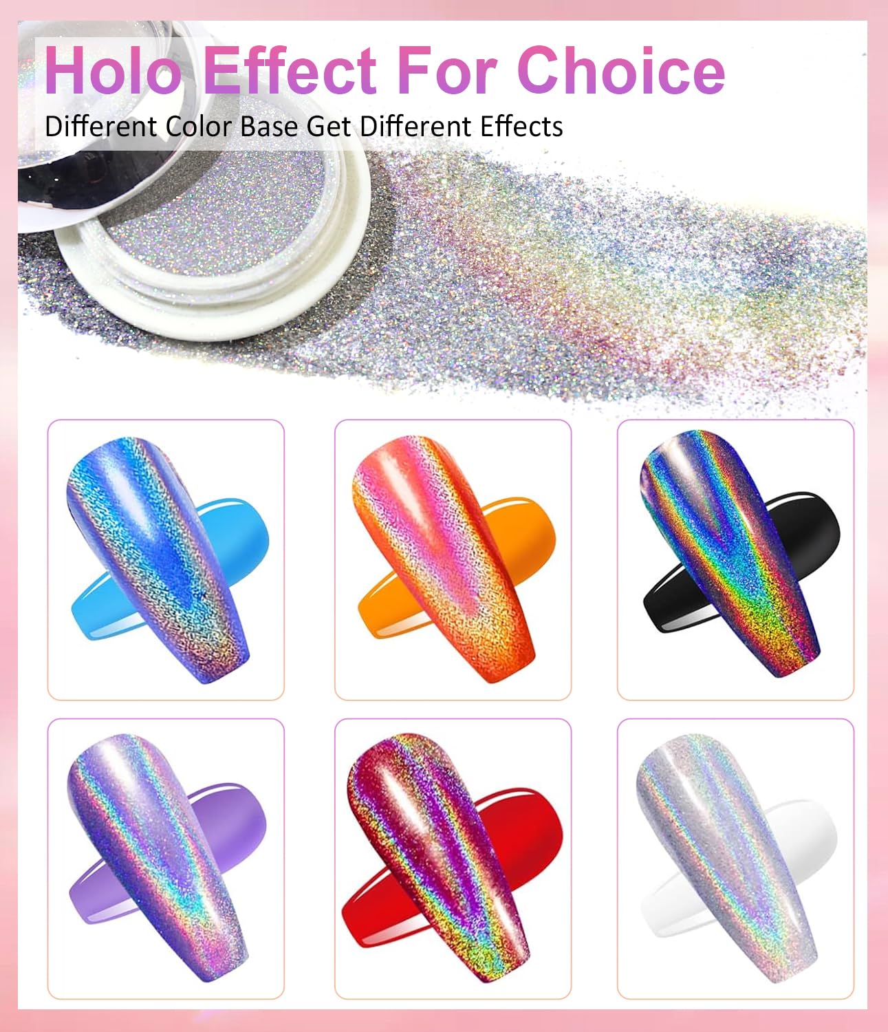 Rose Gold Chrome Nail Powder: LEDSUUEI Super Metal Mirror Effect White Chrome Nail Powder for Gel Nail Glitter High Gloss Chrome Powder - Image 4