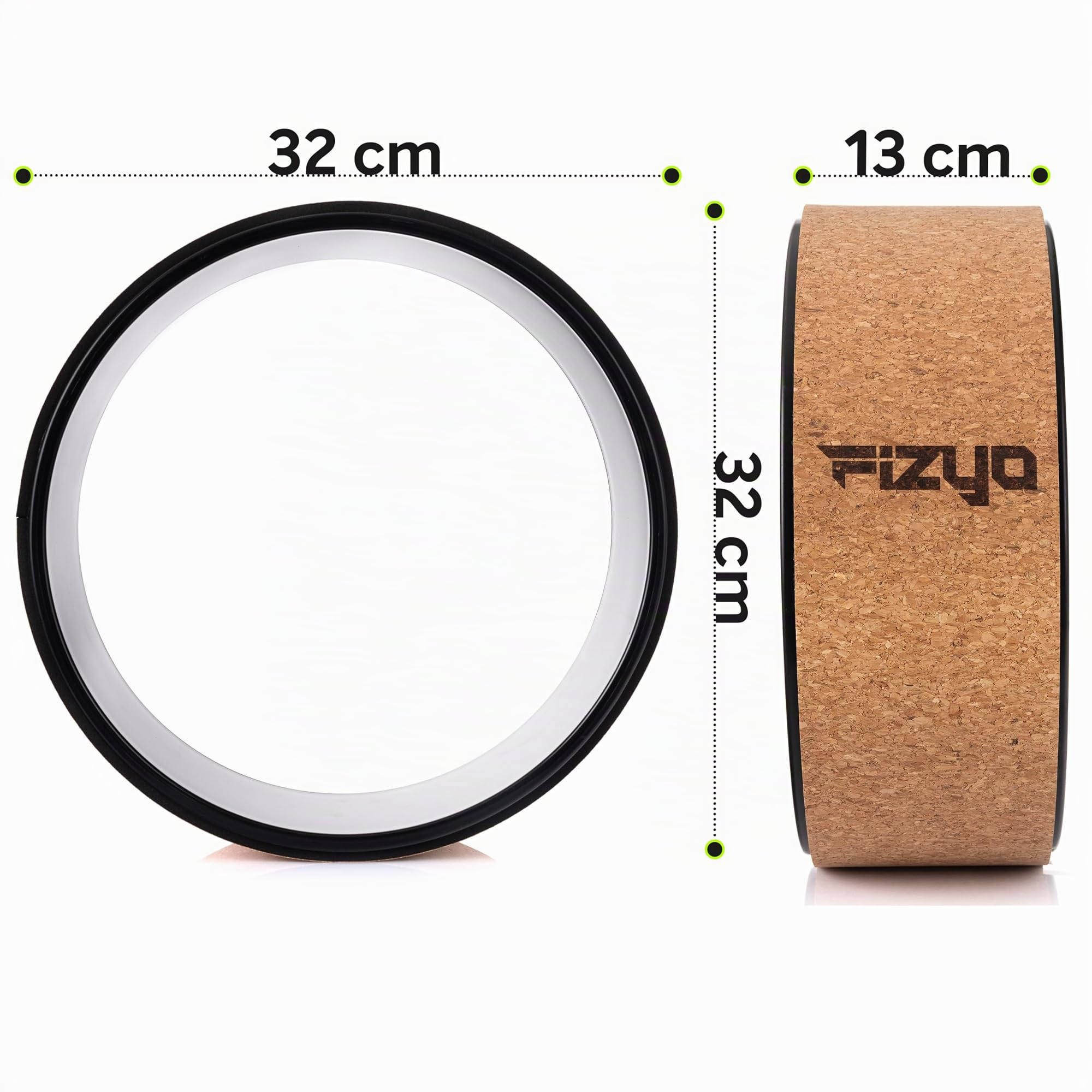 Fizyo Yoga Wheel Ø 32 cm – Yogarad für effektives Rücken-Training & Schmerzlinderung – Stabil, Rutschfest – Perfekt für Yoga, Pilates, Dehnung & Stretching