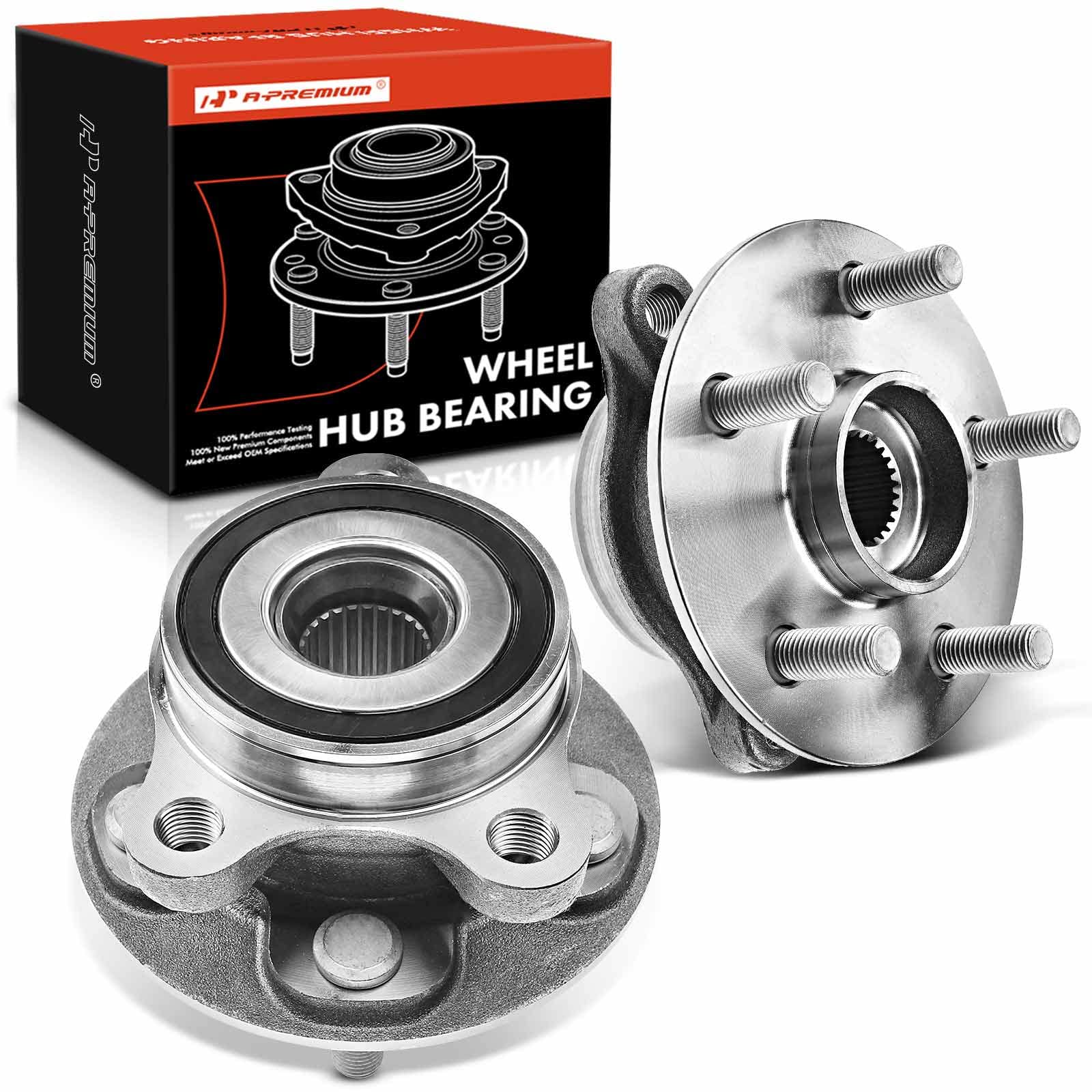 a-premium 2 x front wheel bearing and hub assembly with 5-lug compatible with toyota corolla 2019-2022, prius 2016-2022, prius awd-e 2019-2022, prius prime 2017-2022