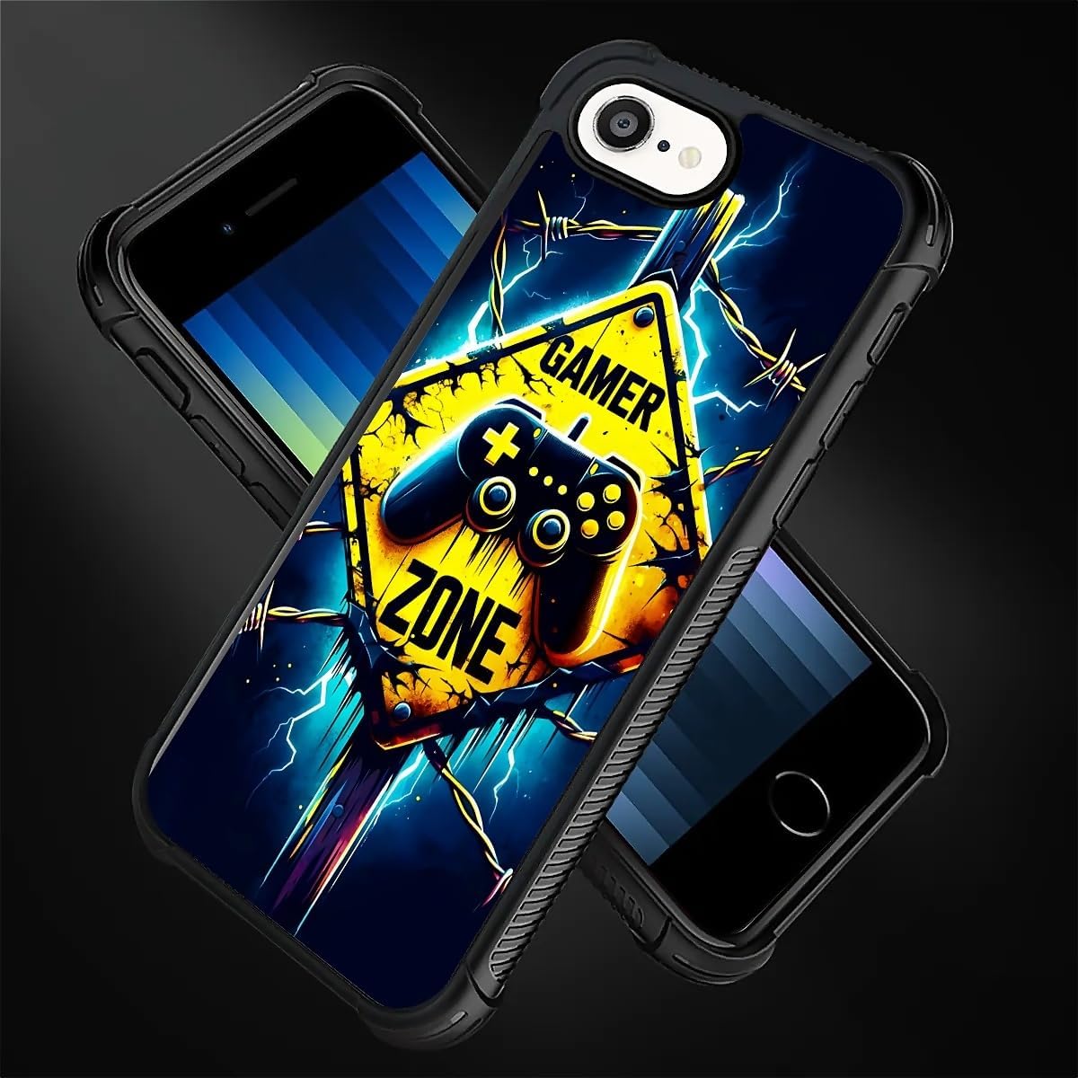 Case for iPhone 16e 6.1 inch,Four Corner Airbag Protection Design Soft Silicone Frame Personalized Pattern Case Compatible with iPhone 16e for Men-Gamer Zone - Image 7