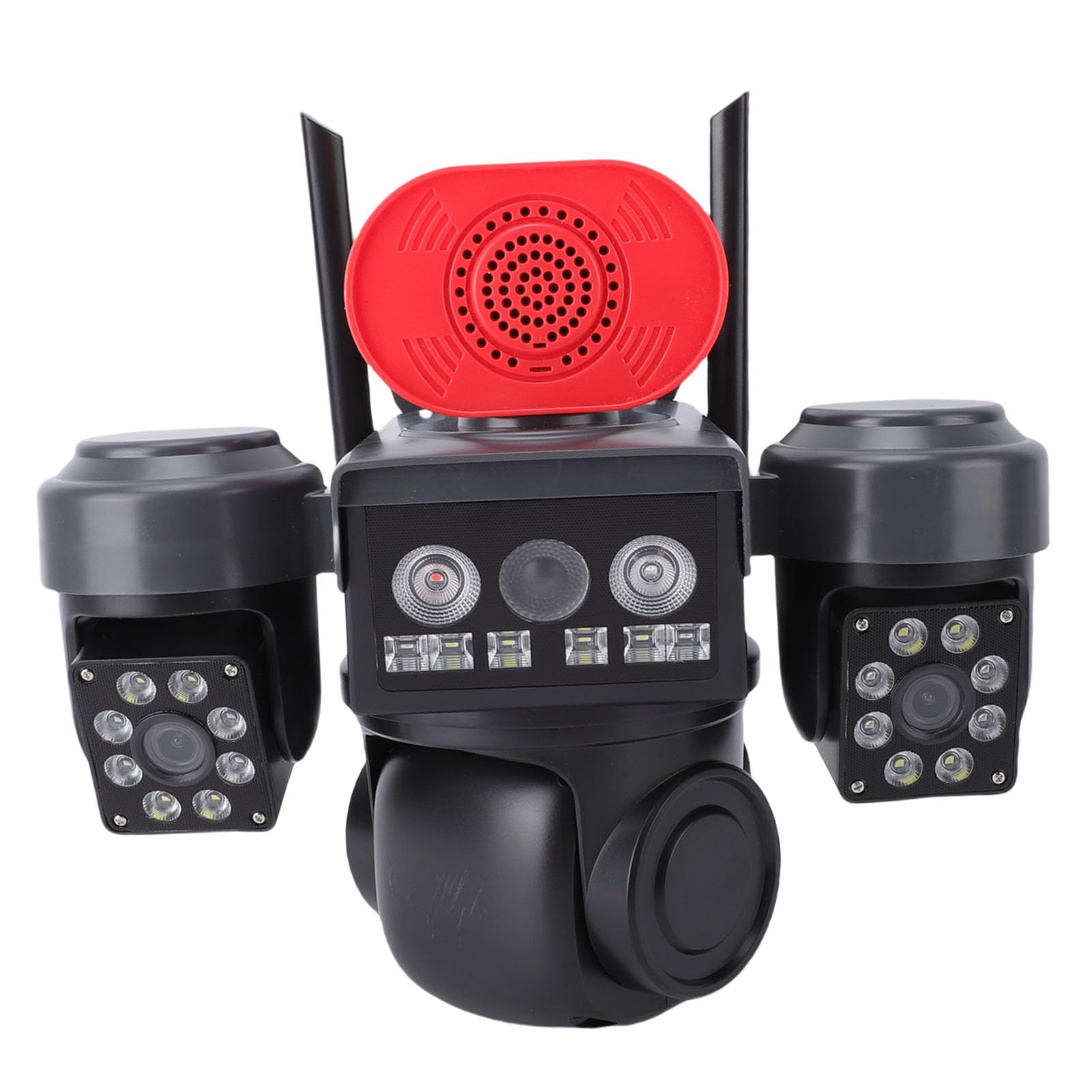 Tbest Potrójna Obiektywowa Słoneczna Kamera Bezpieczeństwa Bezprzewodowa Kamera 360 Stopni Wi-Fi 2,4 GHz Zewnętrzna, Odporna na Warunki Atmosferyczne Detekcja Ruchu AI do Nadzoru w