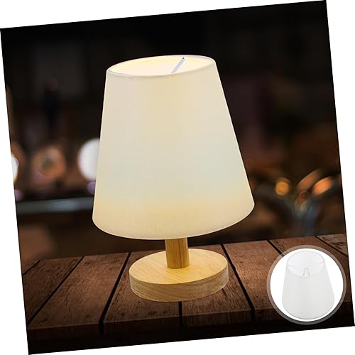 Miniatura 6 de Pantalla de lámpara de tela con clip en pantalla de lámpara de barril pequeño para lámpara de mesa, lámpara colgante de piso, color beige