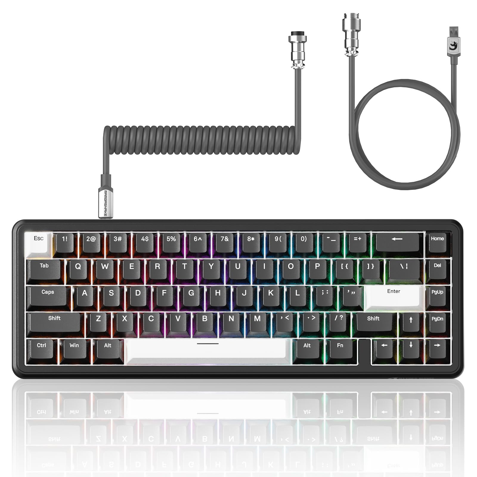 attack shark x65　he ラピッドトリガー　ゲーミング　キーボード X65PRO HE バンドル: プレミアムコイルケーブル付き