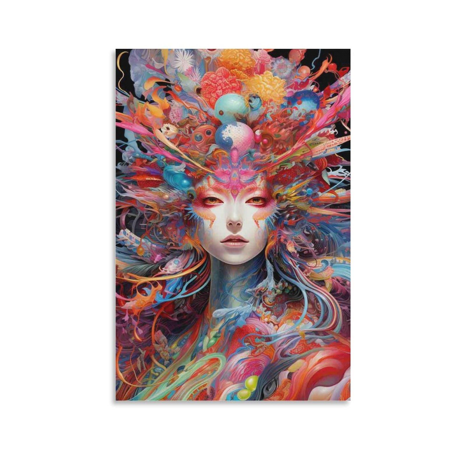 DHBANEIOK Fantasy Art Woman Wall Decor Poster Giclee Canvas Prints Modern Wall Art Picture Wall Hanging for Bathroom Wall Decor 08x12inch(20x30cm)