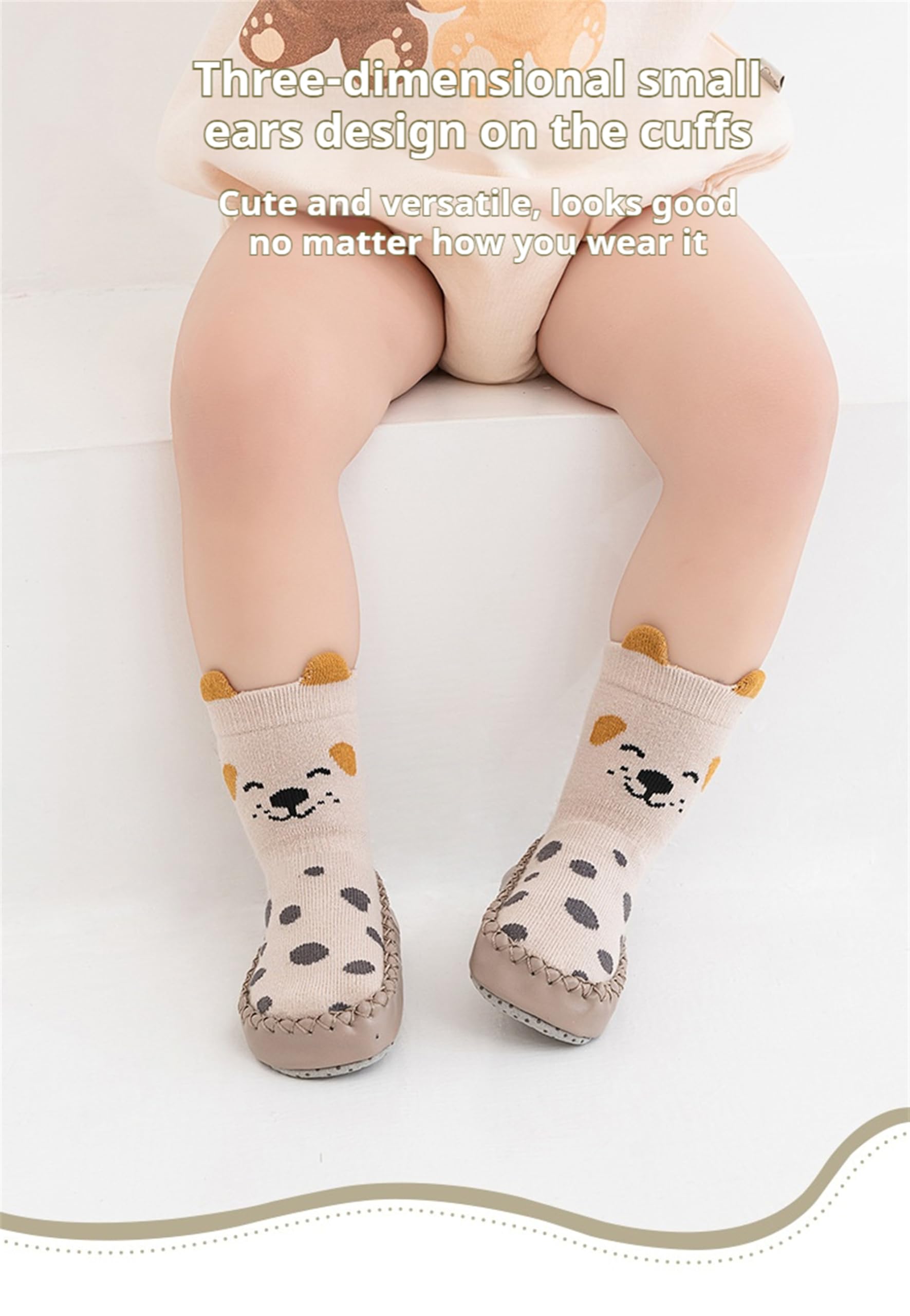 BEHELE Baby Toddler Non-skid Sock Shoes Non Slip Floor Slipper for Boys Girls First Walking 2 Pairs (US, Age, 12 Months, 18 Months, Style2)