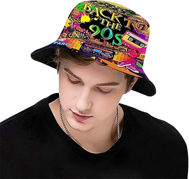 90s Outfit for Women Men, Fashion Retro 90s Bucket Hat  display picture 3