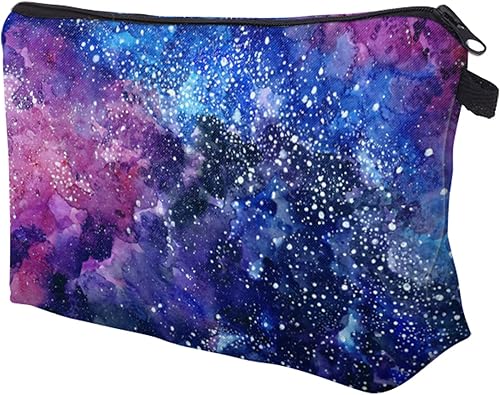 Miniatura 2 de HAPPYLIVE SHOPPING Neceser de maquillaje cosmético de viaje con cremallera, bolsa de equipaje multifunción para adultos, mujeres y hombres (cielo