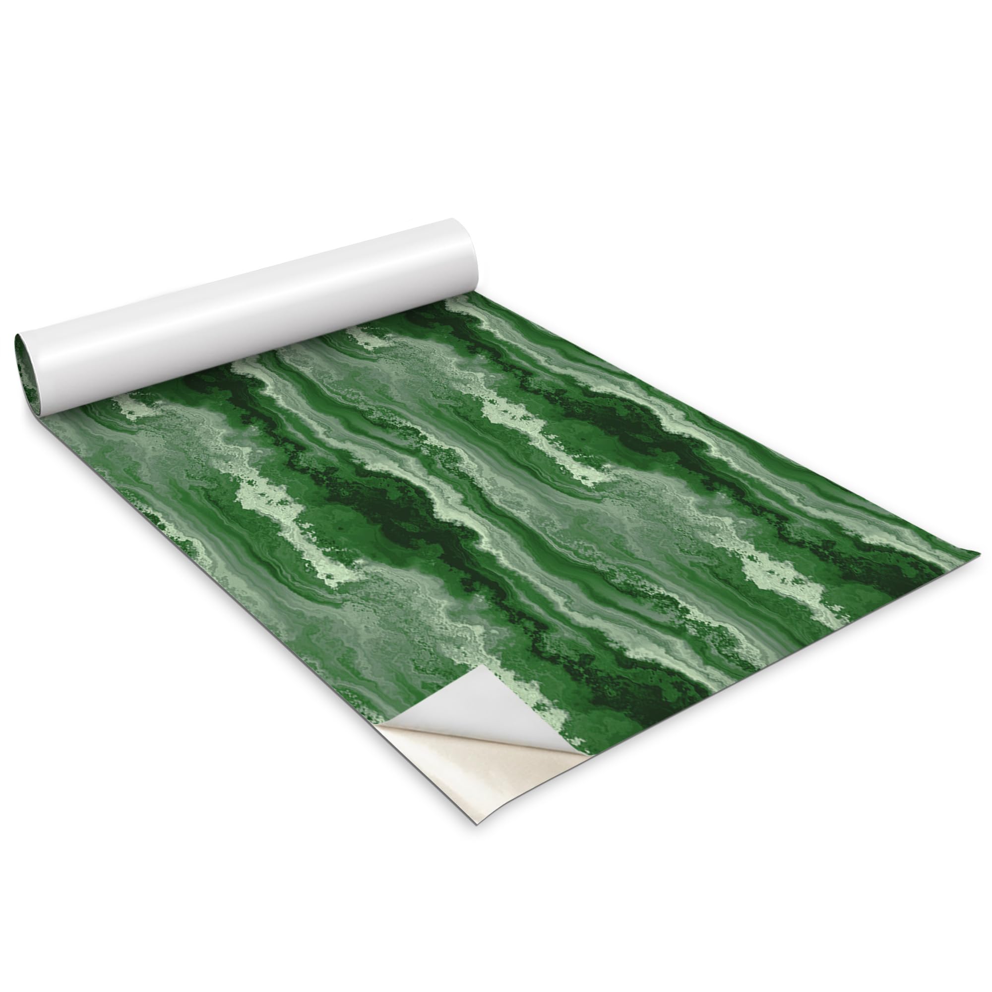 Papel Pintado Mármol Verde para Tapar Desgaste en Puertas y Muebles de Cocina sin Obras