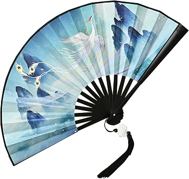 Folding Fan Handheld Fans Vintage Folding Hand Fans with Tassel,Hand Fans for Women Foldable,Plastic Hand Folding Fans for Home, Dancing, Party, Wedding Decoration Chinese Fans