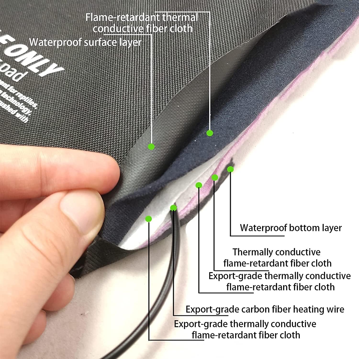 Reptile Heat Mat Reptile Heat Pad, Under Tank Heater for, Terrarium Heat Mat for Turtle/Snake/Lizard/Frog/Spider/Plant Box and Other Reptiles (Size : 28 * 18cm)