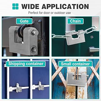 ●Doulos Amazon.com: Blulu 4 Pack Shipping Container Locks Stainless