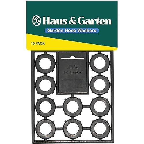 Haus & Garten Arandelas de manguera de jardín de grado profesional (paquete de 10)  Junta de junta tórica de goma que se adapta a todos los