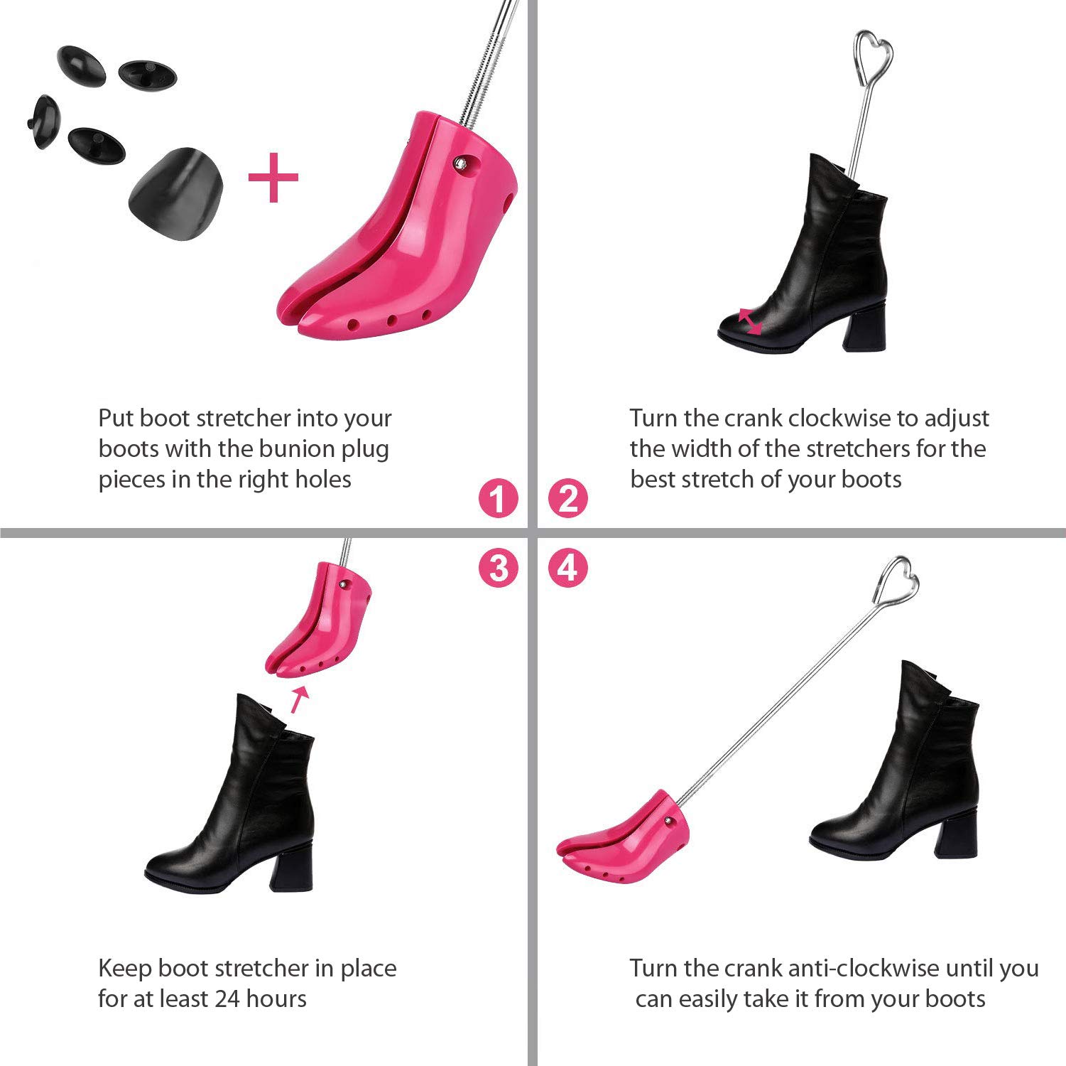 CuteHome Boot Stretchers (1 Pairs),Shoe Stretcher,High heel shoe stretcher- Expands width of shoes,Size UK 2.5-7.5