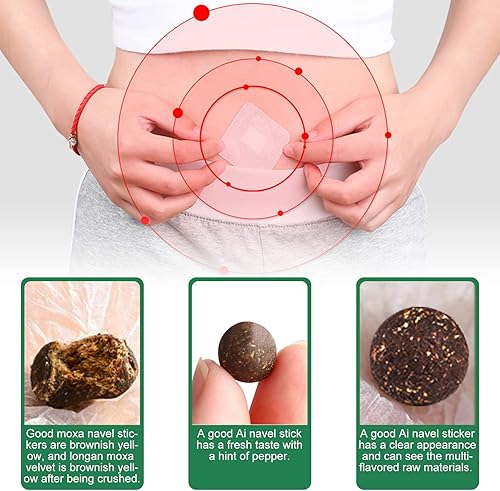 Miniatura 7 de 40 calcomanías para el ombligo píldoras de esencia de ajenjo natural botón de moxibusción cuidado del ombligo para hombres y mujeres