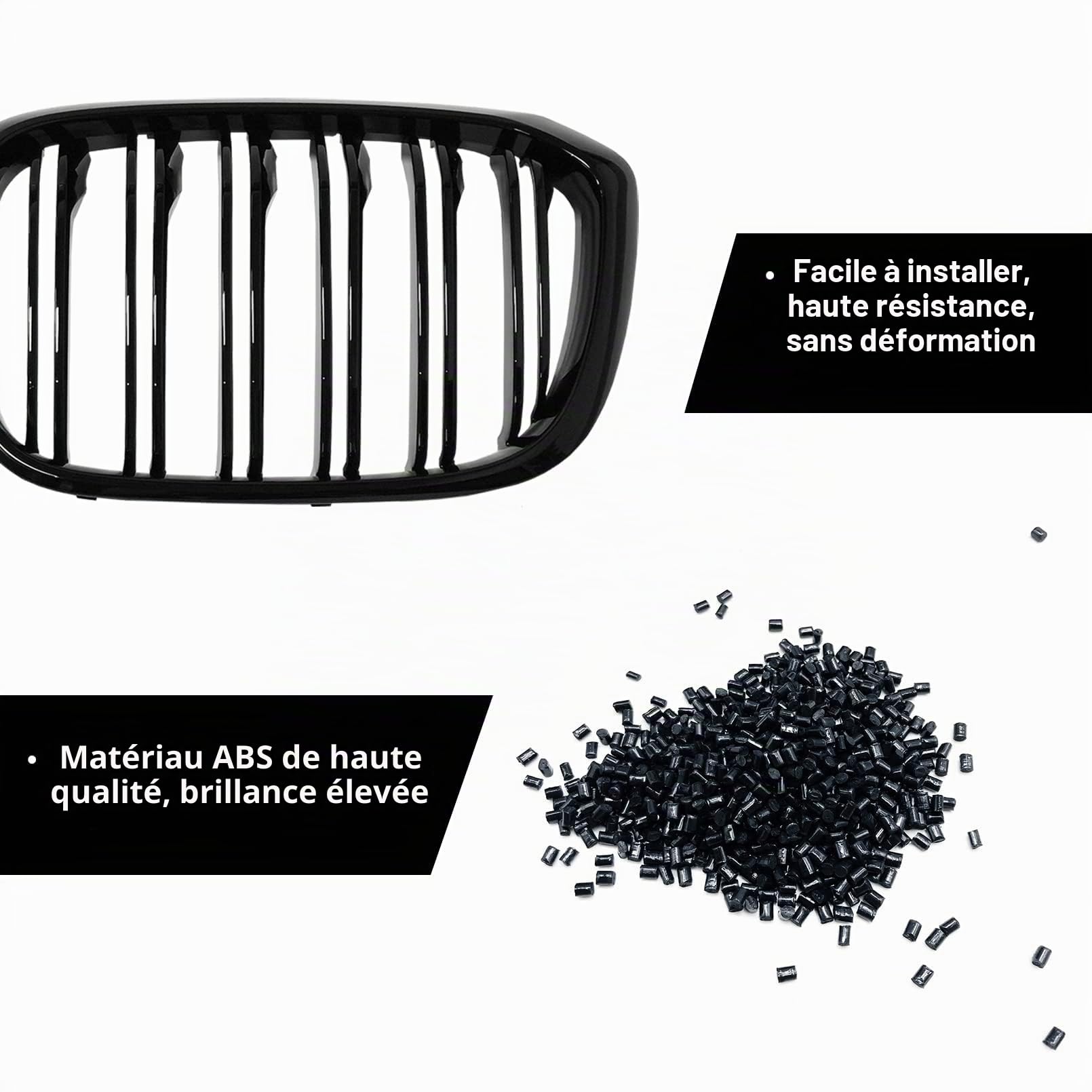G01 Grille De Calandre Grilles avant pour BMW X3 Série G01 2018-2021 X4 G02 2019-2021 Noir Brillant