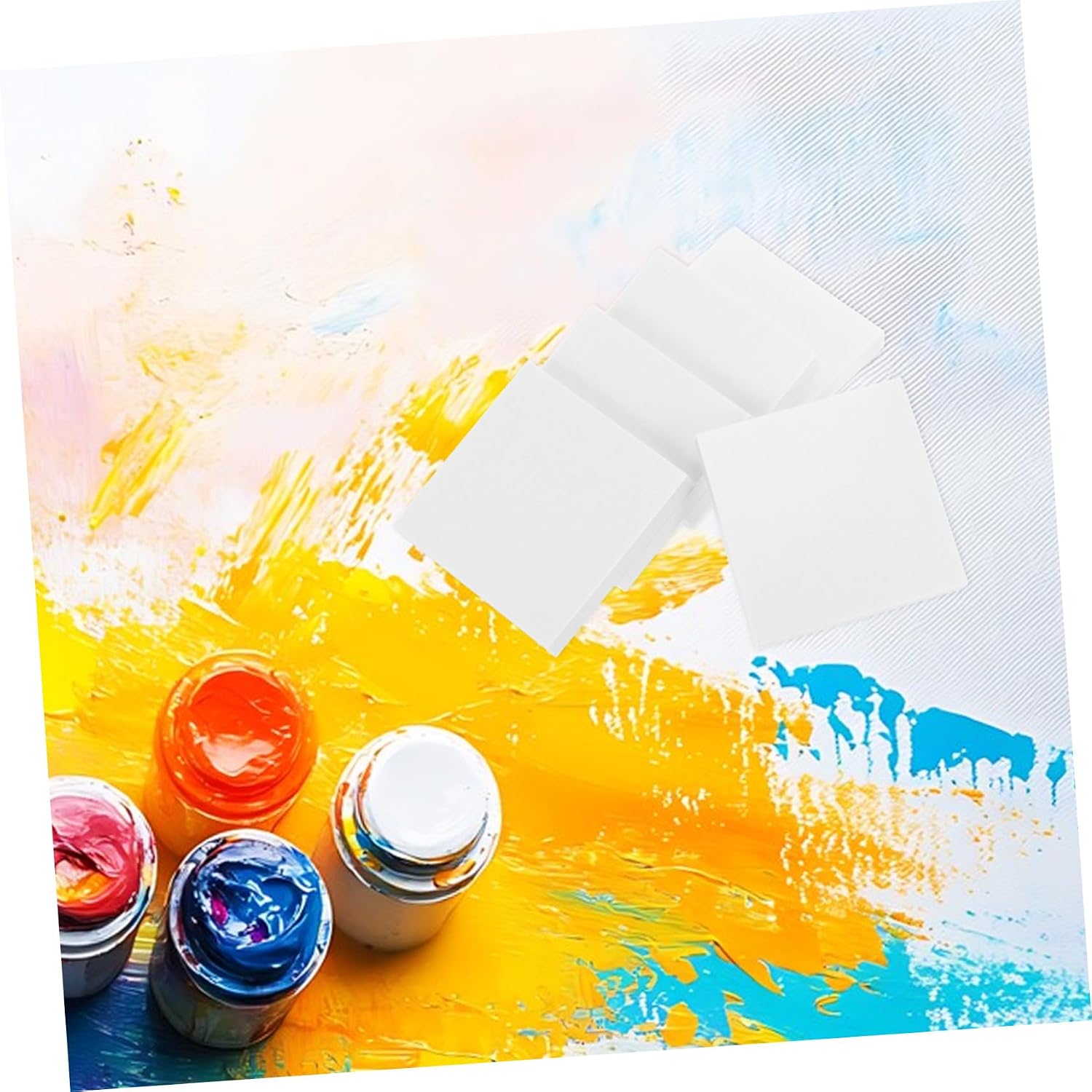 KONTONTY 5 Sets Double-Sided Tearable Palette Paper Sheets for Painting Supplies Watercolor Paper with Enhanced Pigment Adhesion Easy Replaceable Pages for Art Projects Teaching and Outdoor