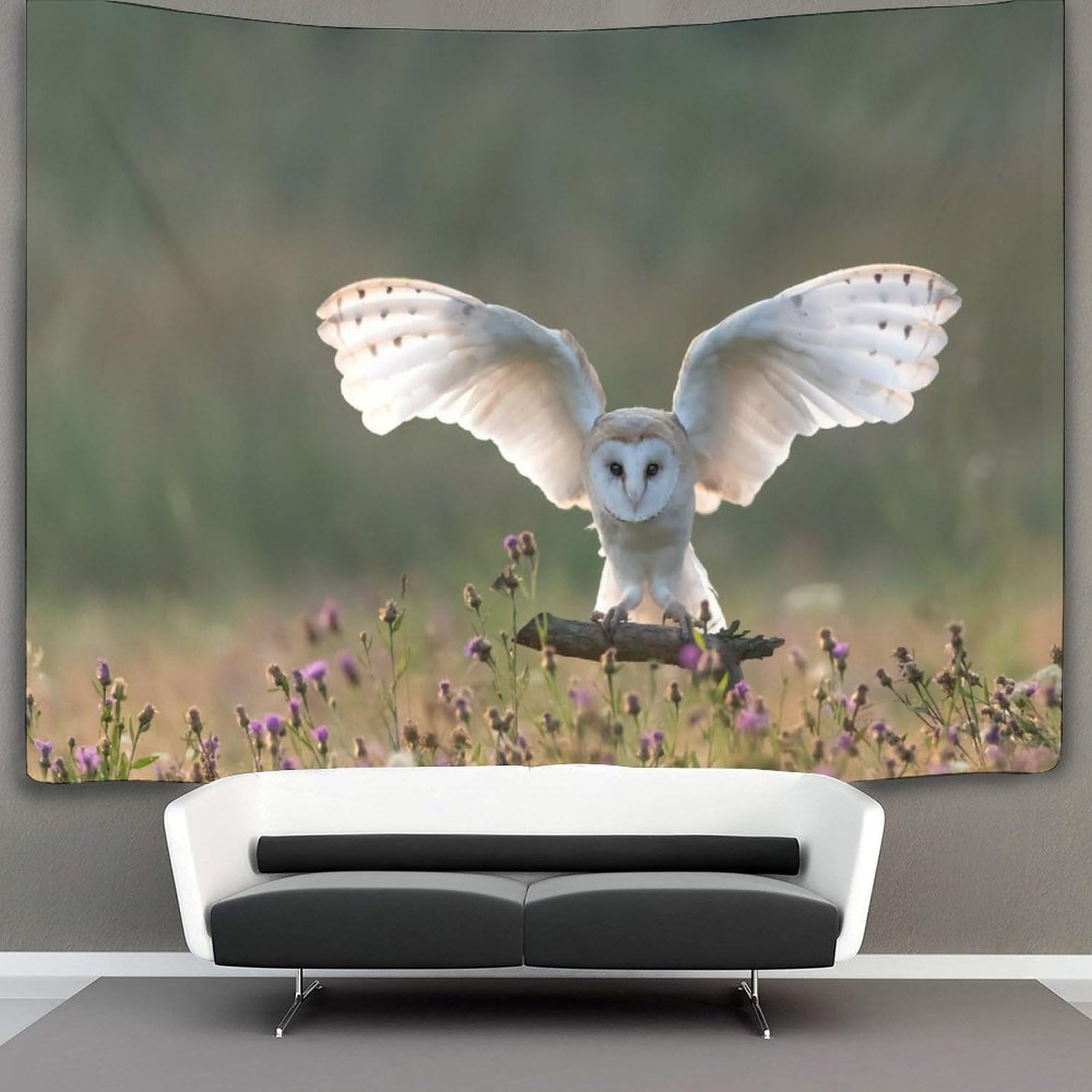 kaiyun Barn Owl Tapestry Animal Tapestries 3D Wall Hanging Home Decorations for Room 130cmx150cm