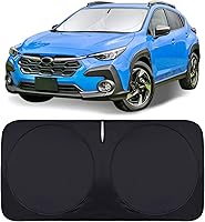 Vista 107 de Parasol, protector plegable para ventana delantera, plegable, visera para parabrisas 240T, cobertura completa para mantener el automóvil fresco