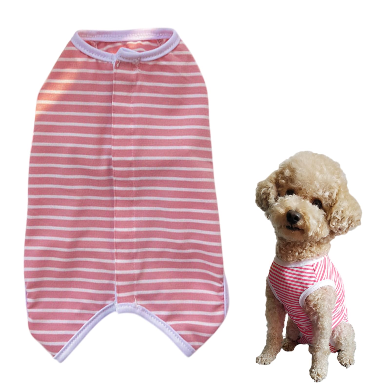 Dog Surgery Recovery Suit, Striped Bodysuit after Surgery, Female Dog Weaning Vest, Anti Licking Spay Recovery Suit