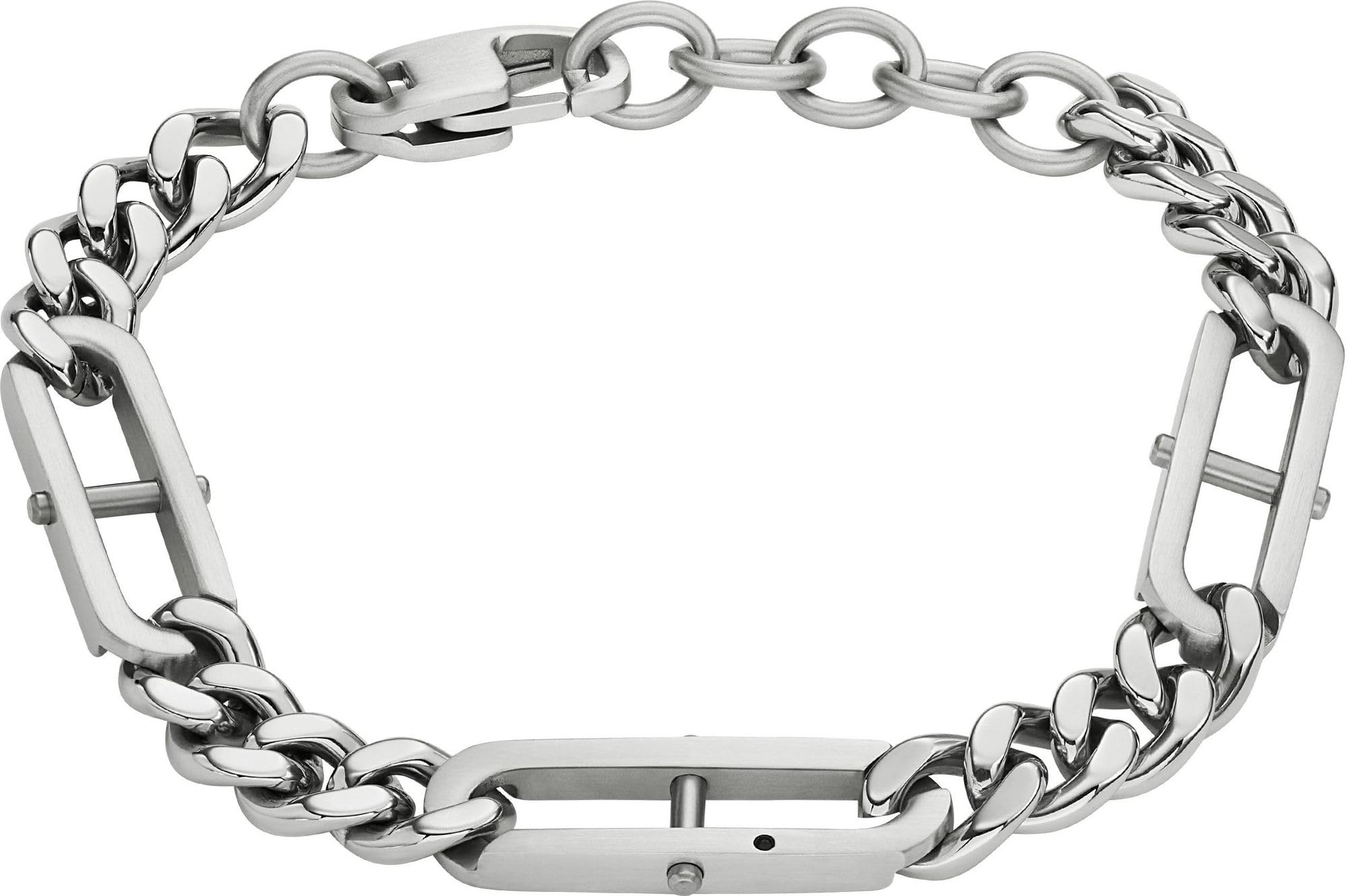 Fossil Armband Für Männer Heritage, Länge: 220mm, Breite: 8mm Silbernes Edelstahlarmband, JF04342040