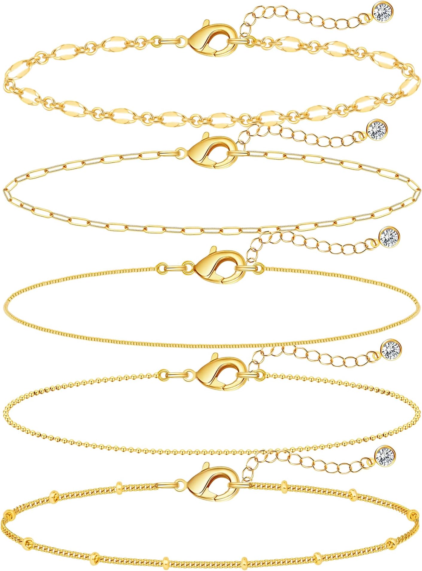 Gold Thin Bracelets for Women 08