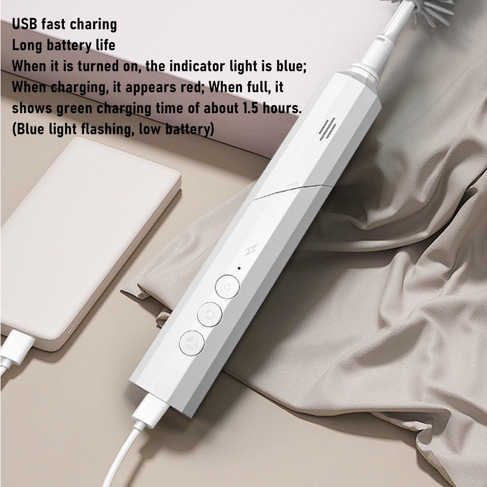 Brosse à biberon électrique Rechargeable avec Long Manche et 2 têtes pour la Maison et Les Voyages, Un Nettoyeur de biberon Portable pour Un Nettoyage Efficace