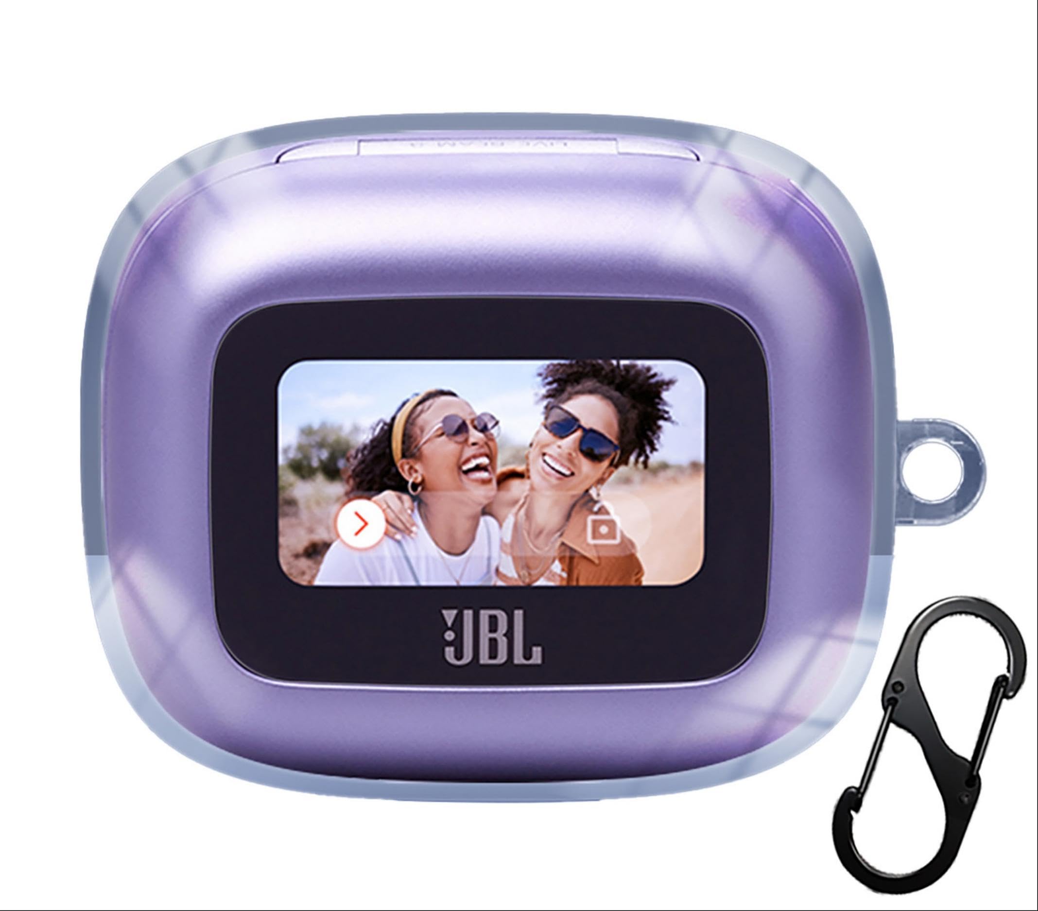 GIOPUEY Przezroczyste etui kompatybilne z JBL Live Beam 3, etui z TPU, etui CoverLekkie, odporne na wstrząsy, przenośne - przezroczyste
