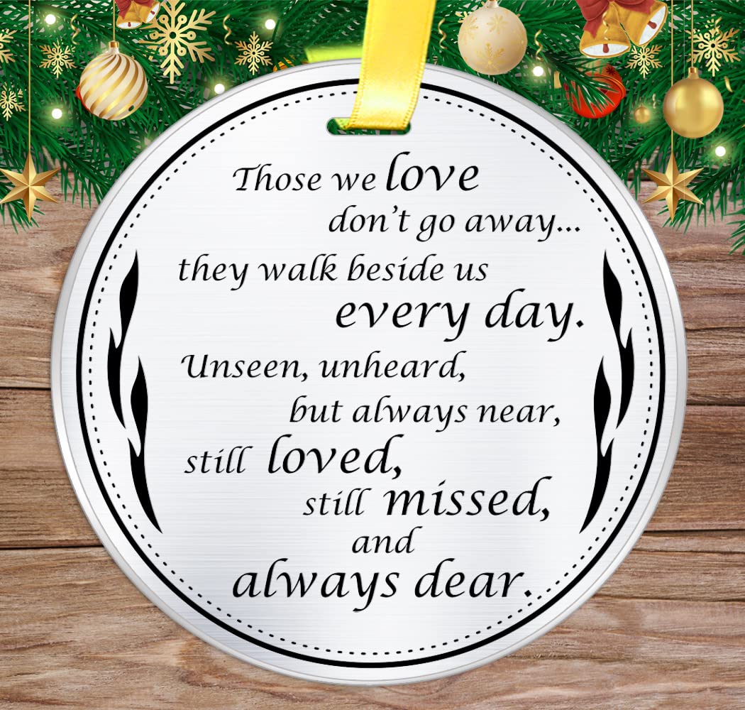 Elegant Chef Memorial Ornament- Those We Love Don't go Away They Walk Beside Us Everyday Unseen Unheard but Always Near- Christmas Keepsake- Remembrance Sympathy Gift