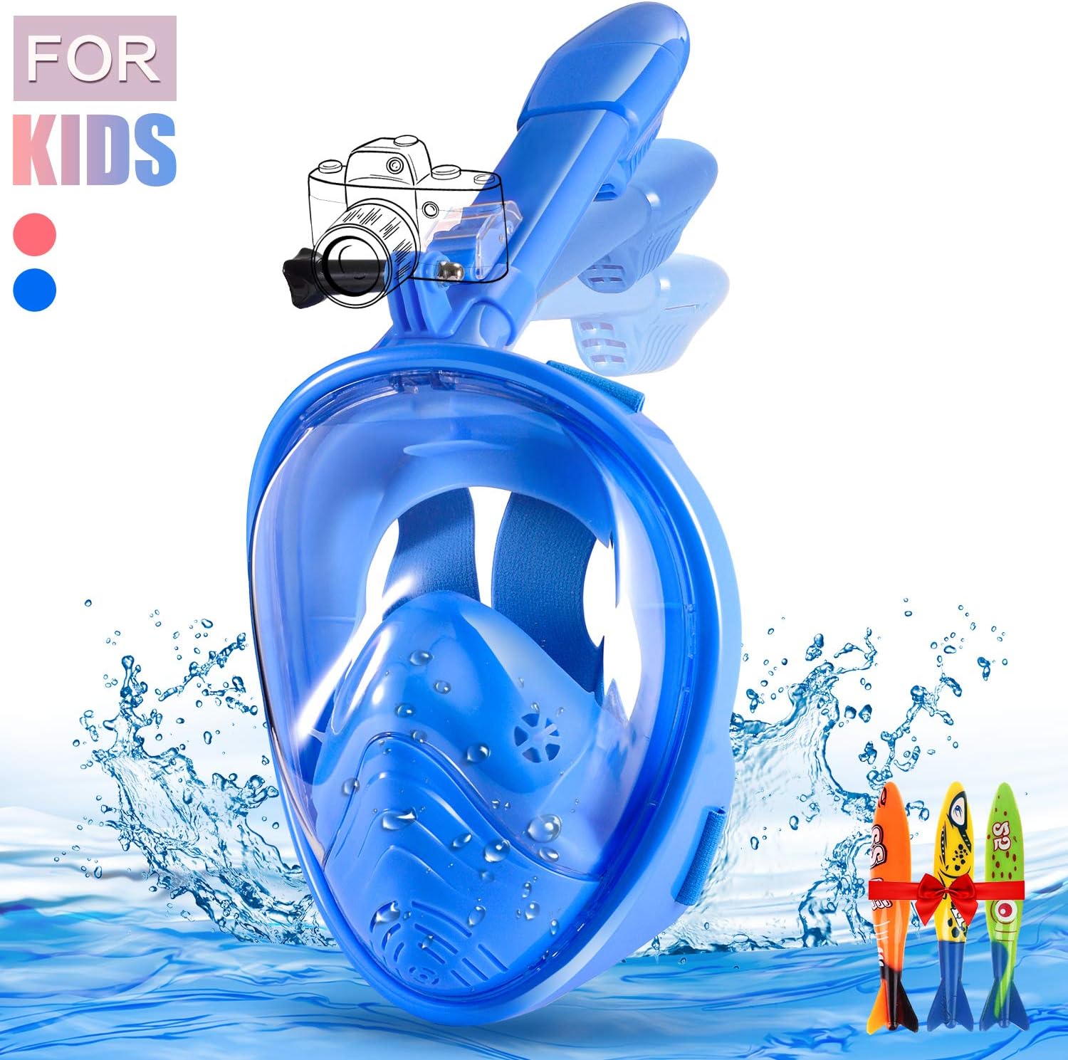 set per lo snorkeling con maschera