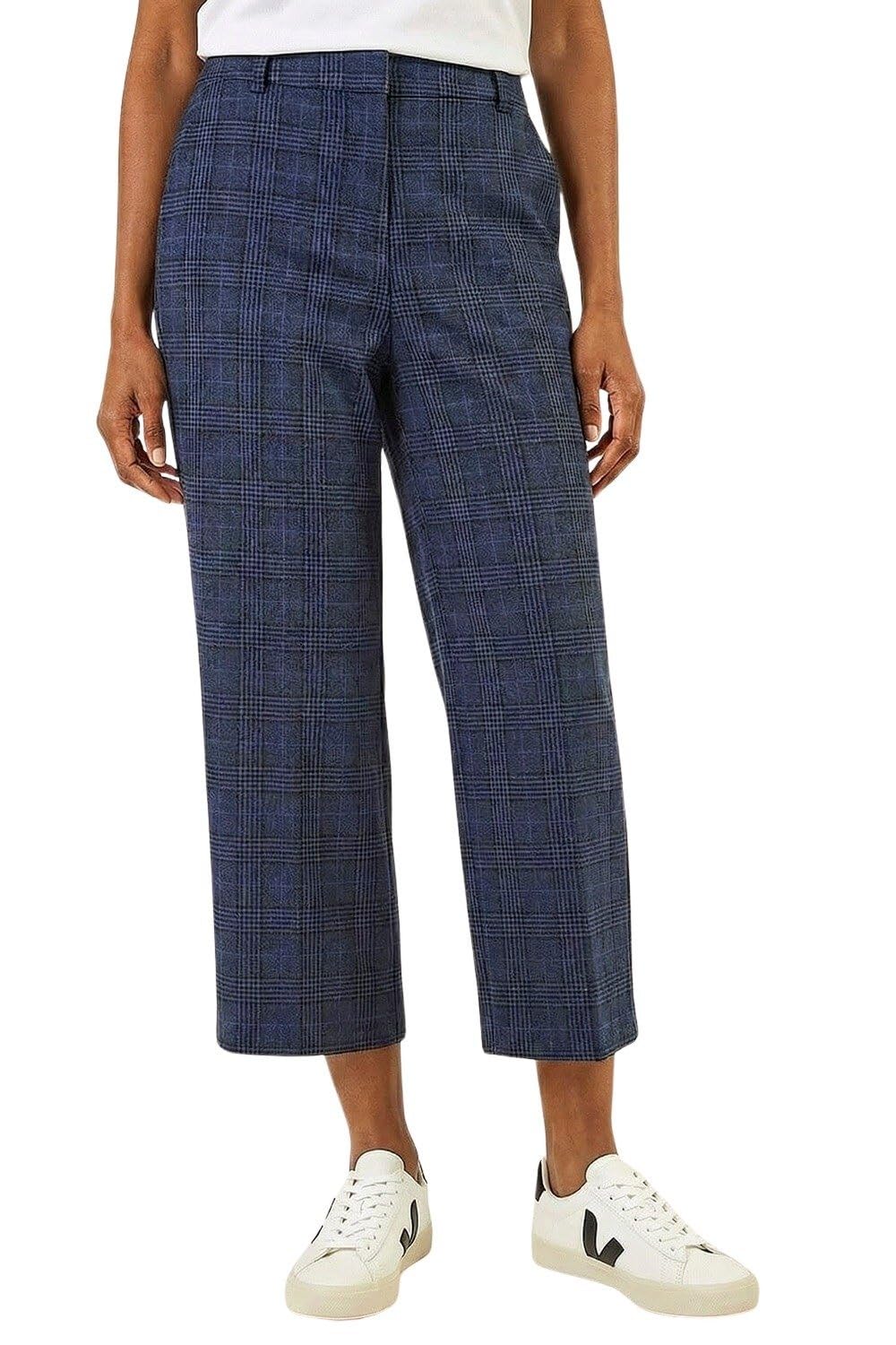 Roman Women's Midnight Blue Check Culottes