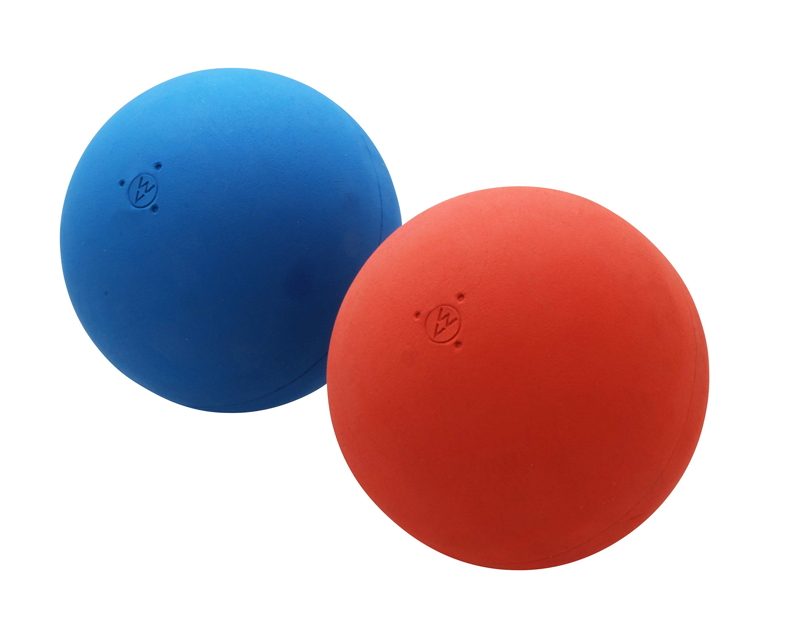 WV - Boßelkugeln 2er Set, Original Boßelbälle aus Naturkautschuk, je 800 g, Boßelball für Friesensport, Training & Wettkampf, Indoor & Outdoor, Rot & Blau