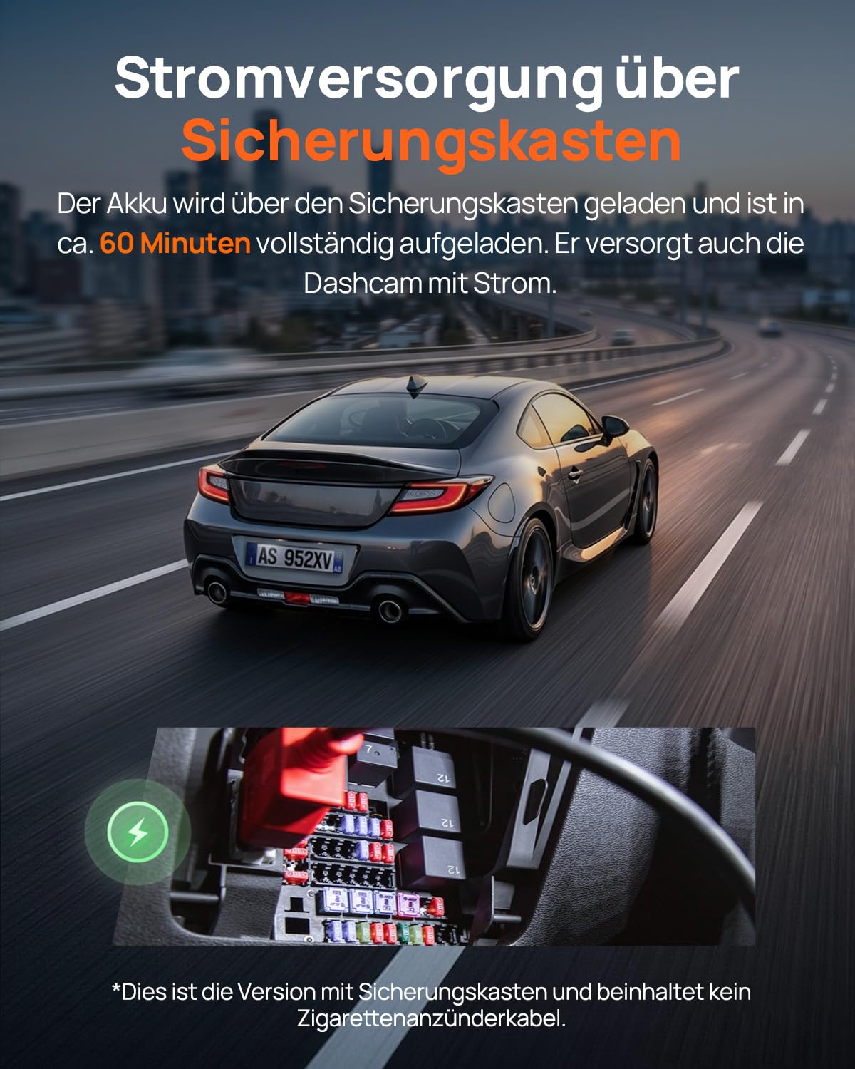 70mai Dashcam Akku Pack BL96NNX, 96Wh LiFePO4-Ersatzstromversorgung mit bis zu 30 Stunden Parkmodus, Ausgestattet mit Unterspannungsschutz, XT30+USB-C Ausgang, 7 Schutz BMS(Sicherungskasten Ladung)