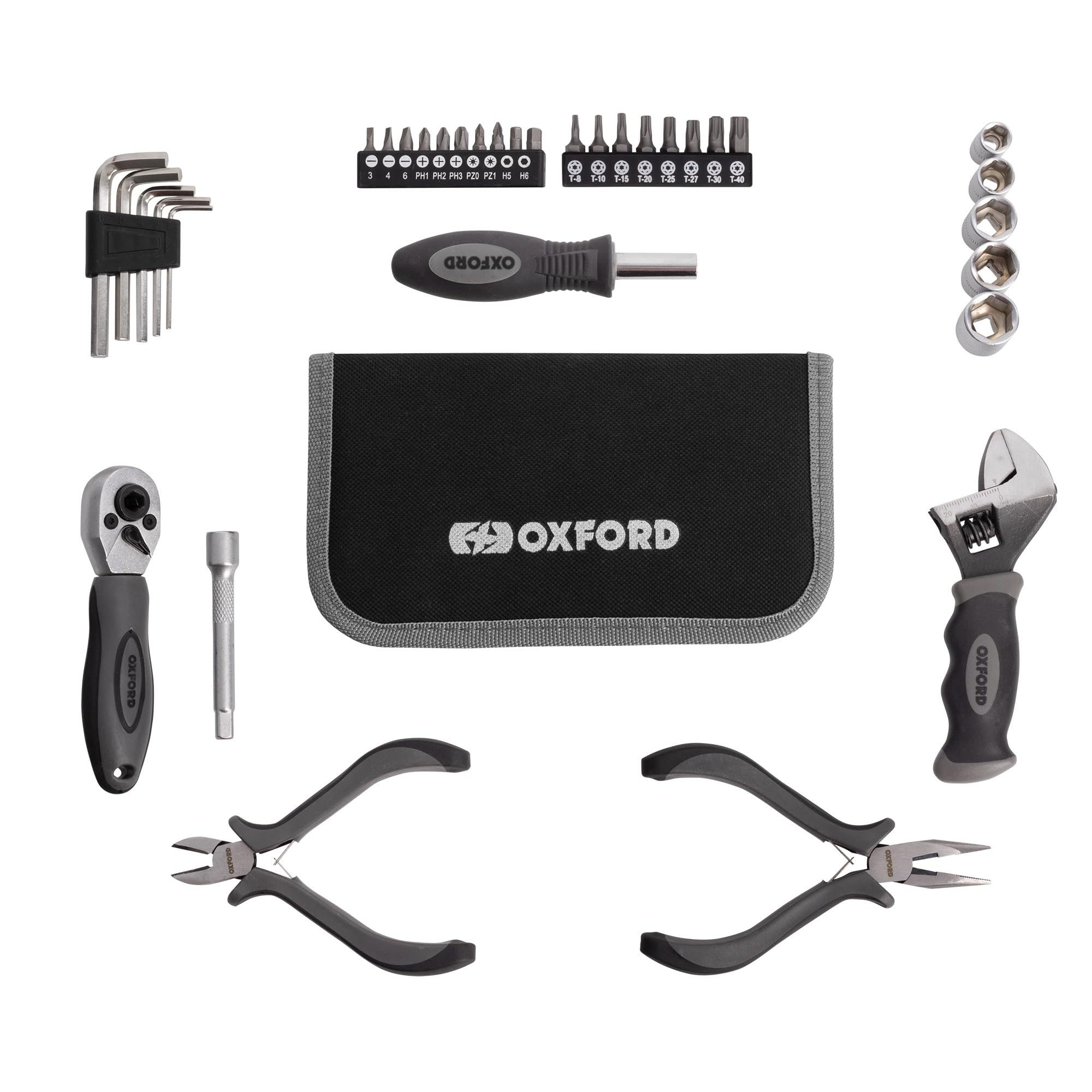 Kit di Attrezzi Pro V2 | Set Completo Premium di Attrezzi Sottosella per Moto