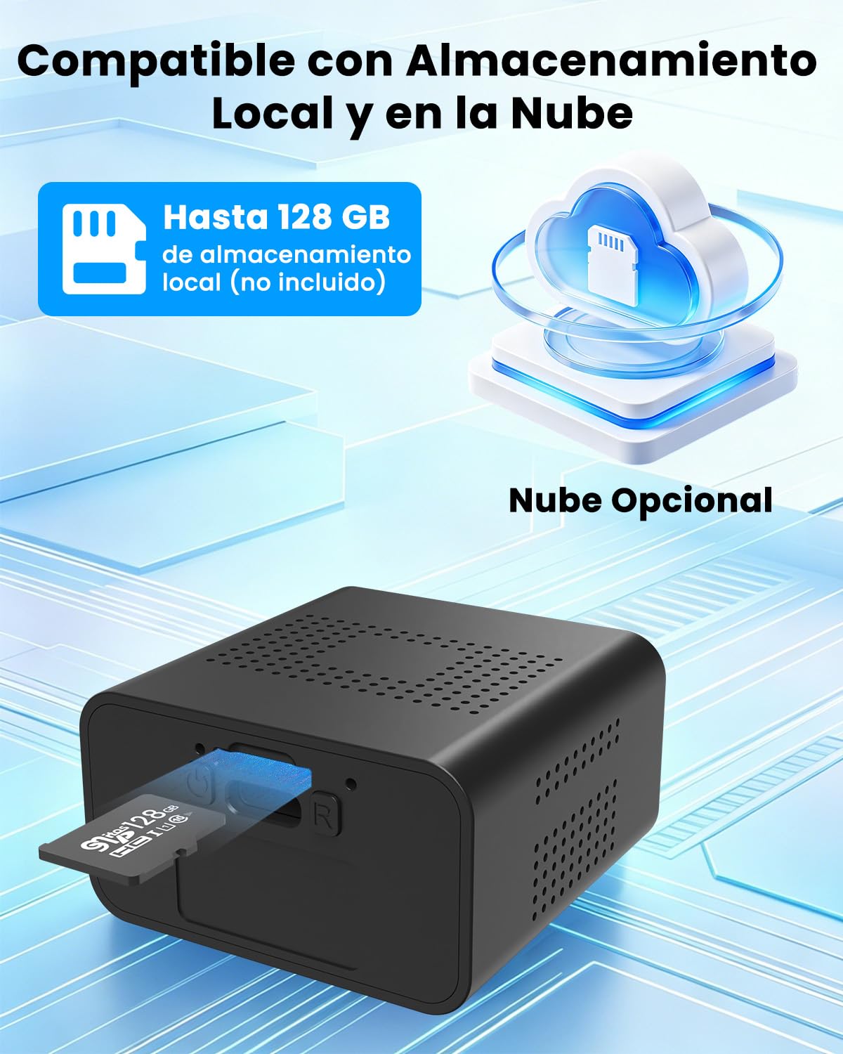Bextgoo Mini Camara Espia 4K, WiFi/Hotspot/Sin WiFi, Camara Vigilancia Sin Internet con Visión Nocturna, Múltiples Opciones de Instalación,Camaras de Vigilancia Sin Cables para Interior/Exterior