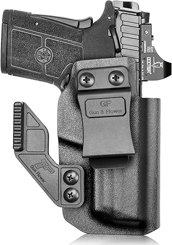 IWB Funda Kydex para ecualizador S&W y M&P 380 Shield EZ - Transporte oculto con pinza y corte óptico - Funda interior de cintura para mano derecha
