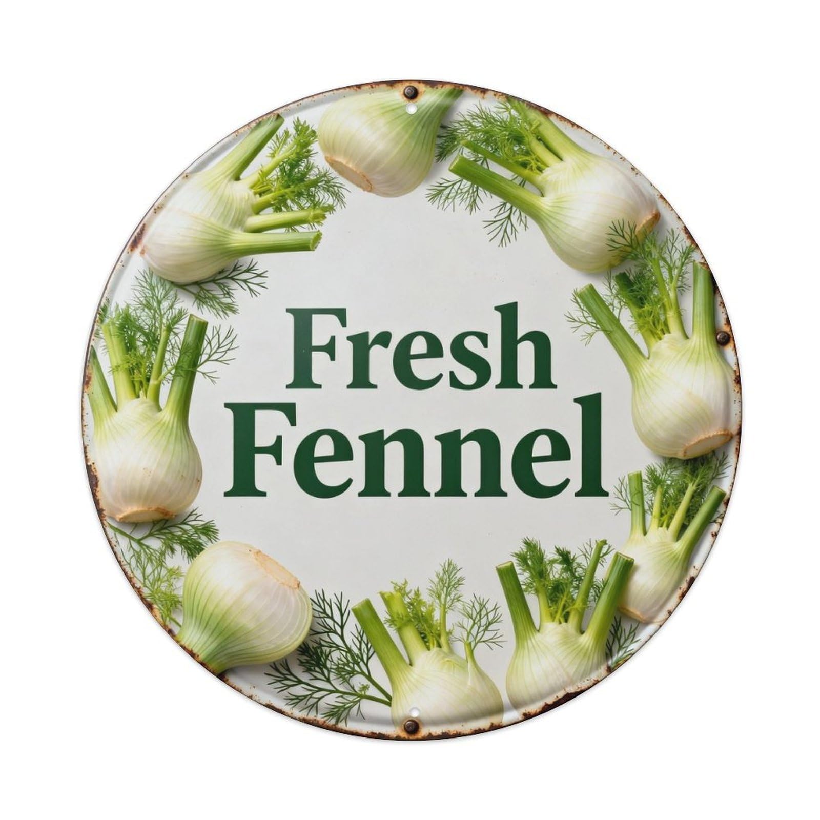 Fresh Fennel Metal Tin Sign Plaque